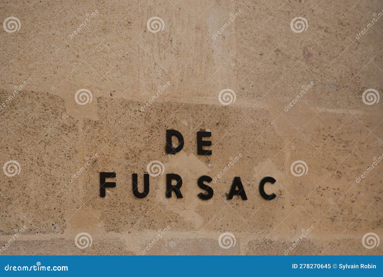 De Fursac Logo Brand Fashion Shop and Text Sign Store on Wall Facade ...