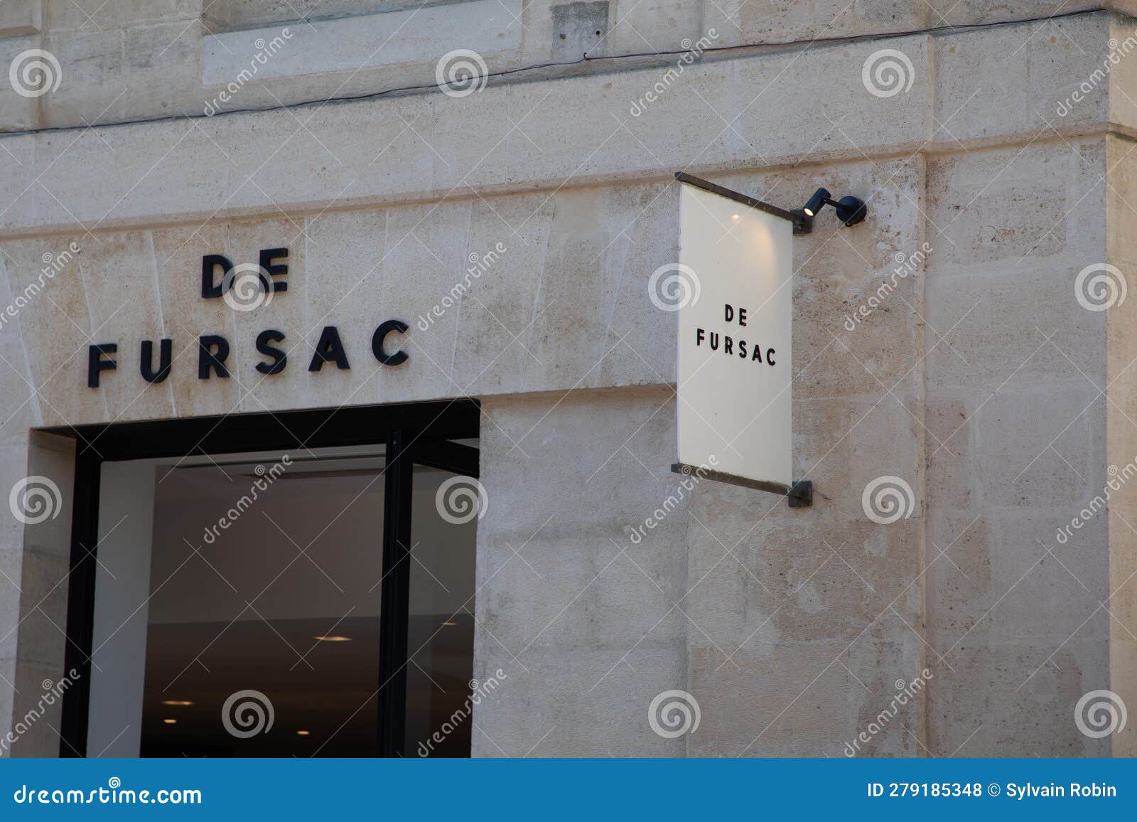De Fursac Logo Brand and Text Sign on Wall Facade Shop Entrance in City ...