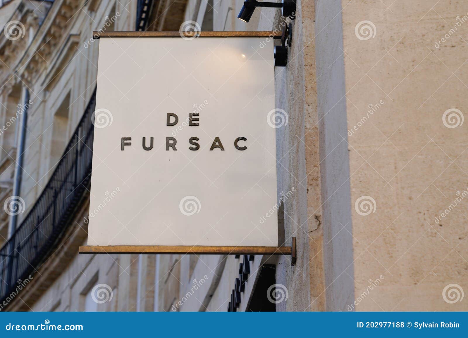 De Fursac Logo and Text Sign Front of Boutique Facade Men Suits Shop ...