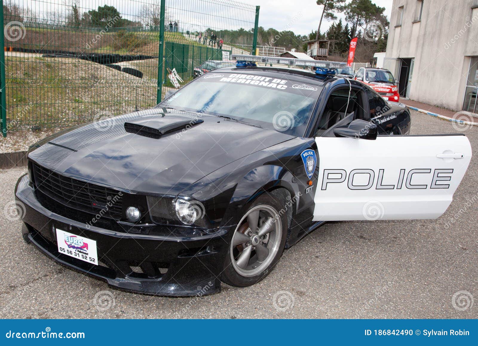Bordeaux Aquitaine France 06 10 2020 Ford Mustang Police Car Black And White Replica Of Decepticon In Disney Transformers Editorial Image Image Of Classic Film 186842490