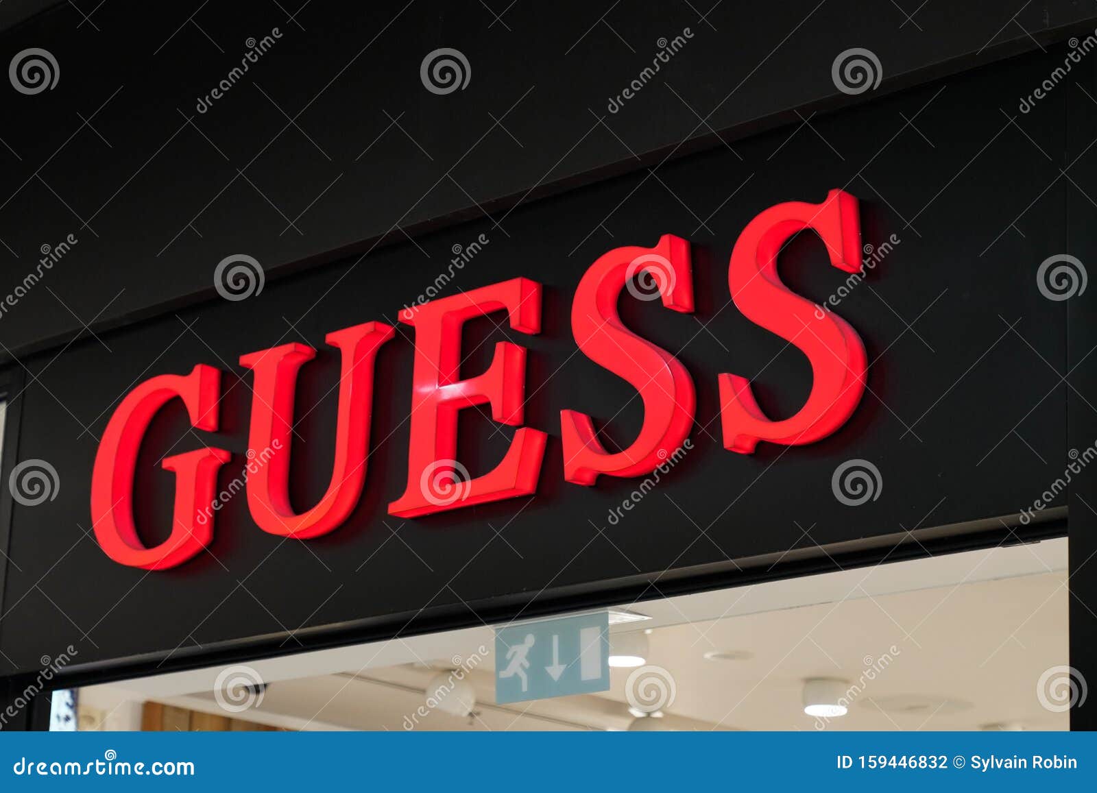 Bordeaux , Aquitaine / France - 09 23 2019 : Guess Storefront Red Shop Sign Store Luxury Clothing American Line Brand Editorial Photography - Image of american, economy: 159446832