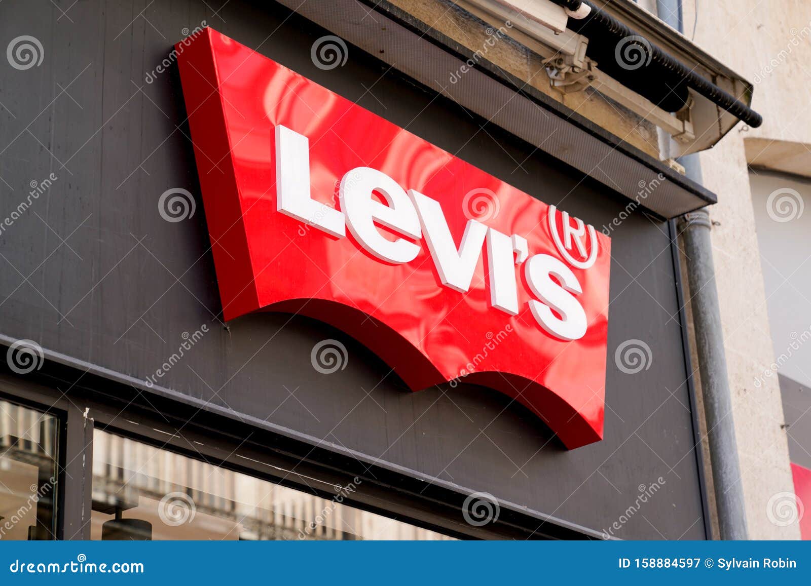Bordeaux , Aquitaine / France - 09 18 2019 : Levi`s Store Logo Window Levi  Strauss Levis American Clothing Company for Denim Jean Editorial  Photography - Image of boutique, information: 158884597