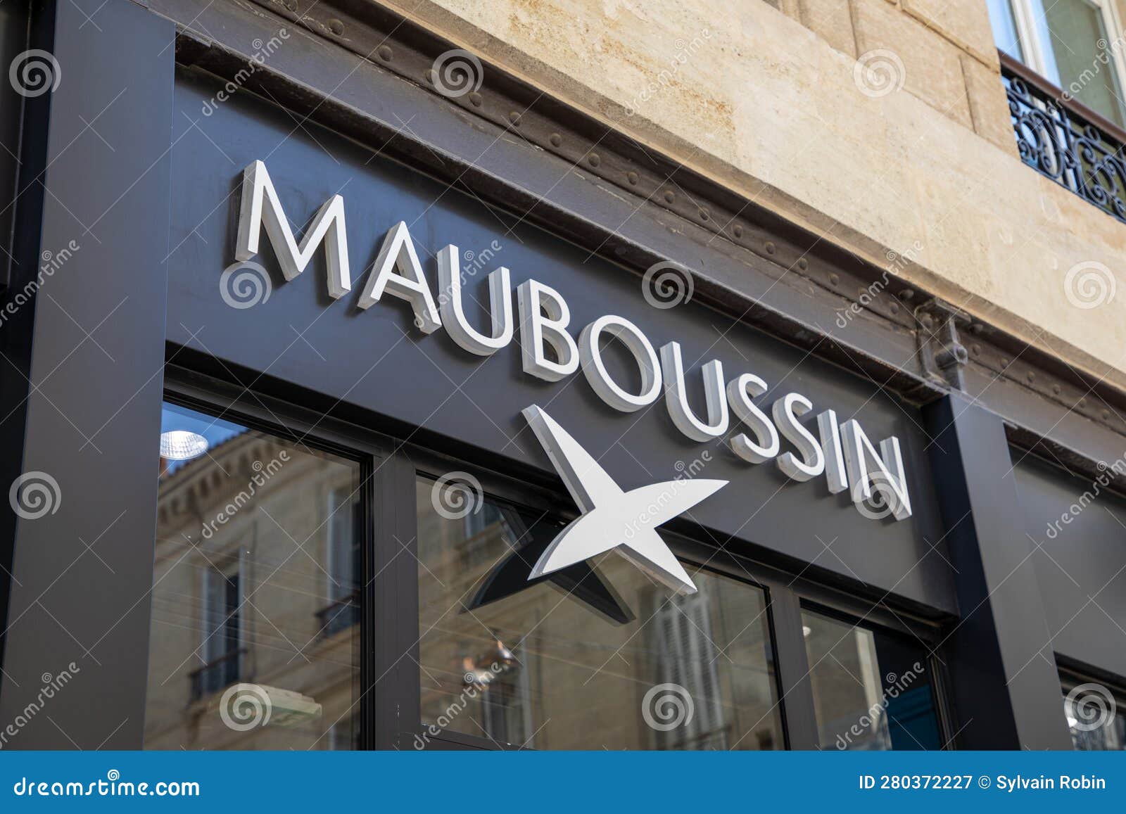 Mauboussin Store Chain Sign Text and Logo Front Entrance Facade Fashion ...
