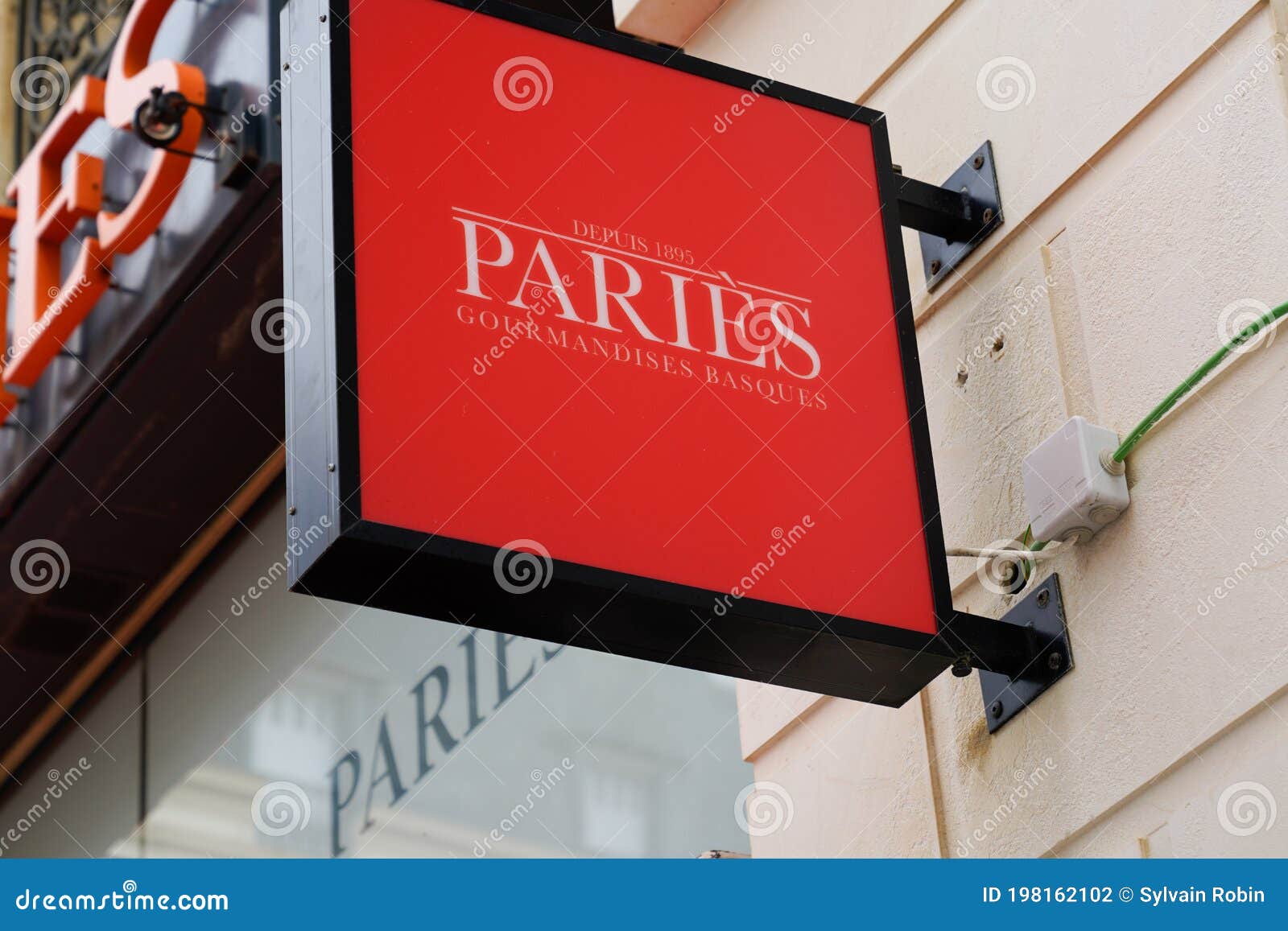 Paries Logo and Sign Text for Basque French Bakery Store Editorial ...