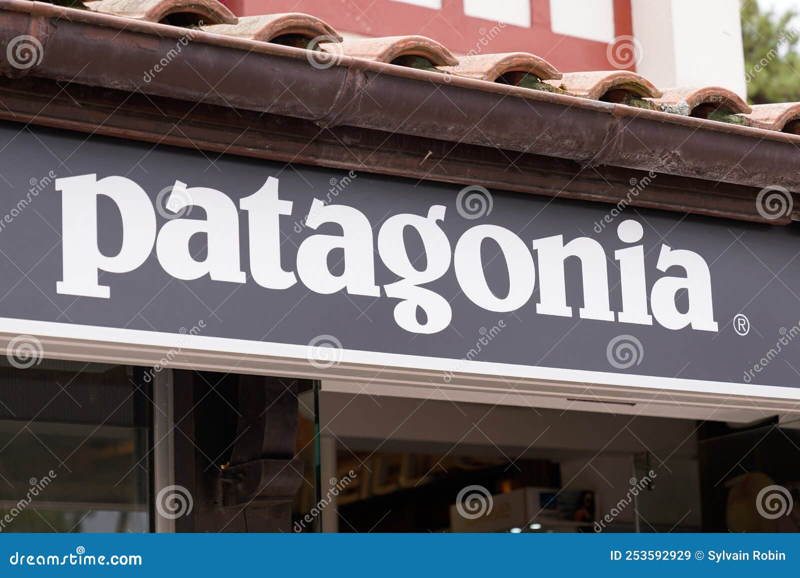 Patagonia Logo Brand and Text Sign on Wall Shop Fashion Clothes ...