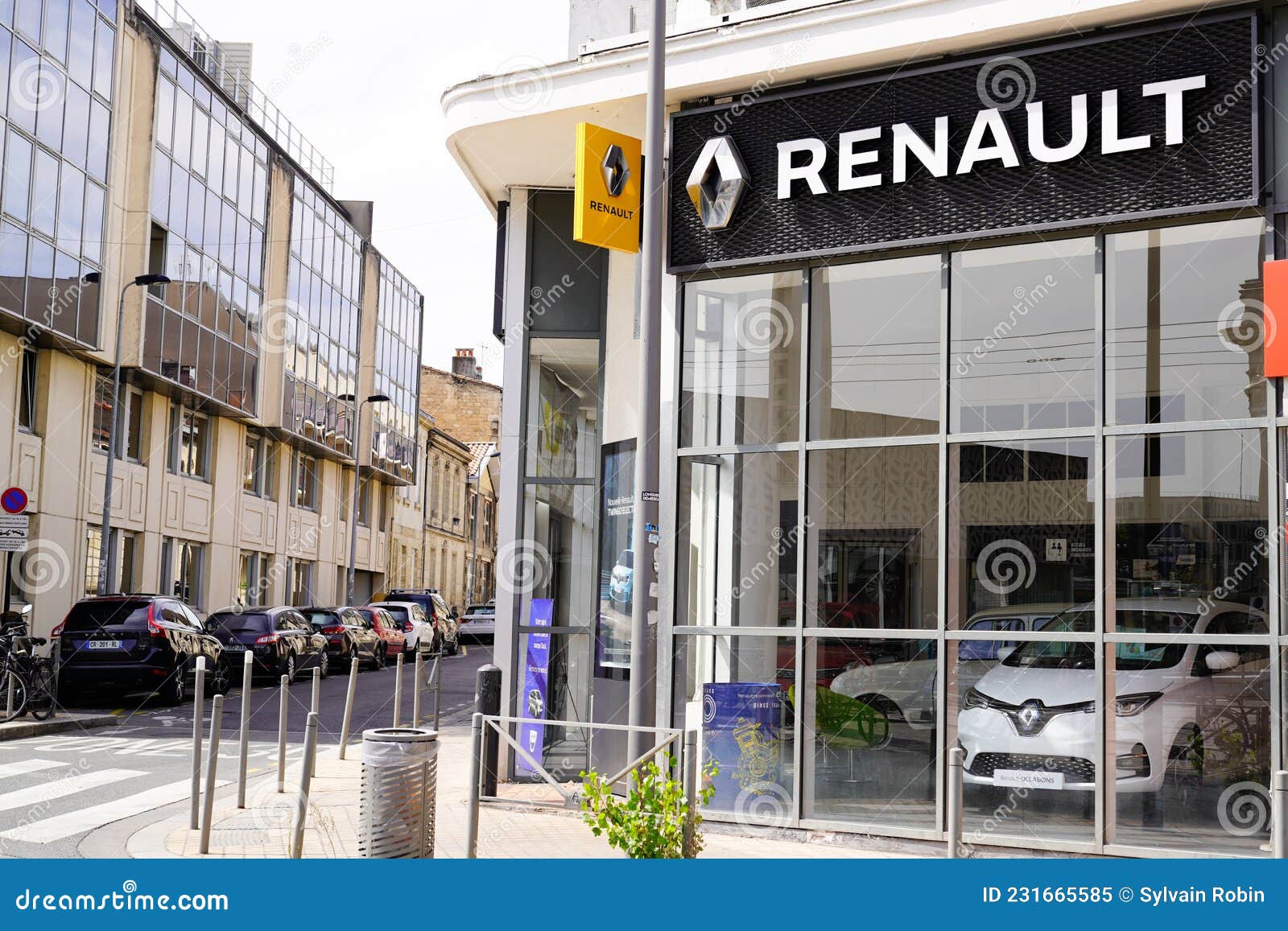 Renault Sign Text and Brand on Building Shop Dealership of French Store Editorial Image - Image of commercial, industry: