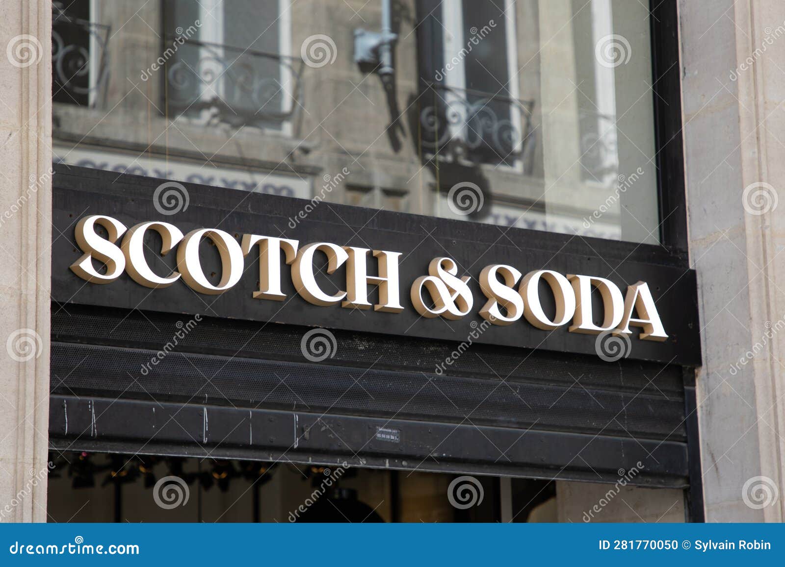 Scotch & Soda Amsterdam Couture Brand Logo and Sign Text Front Facade ...