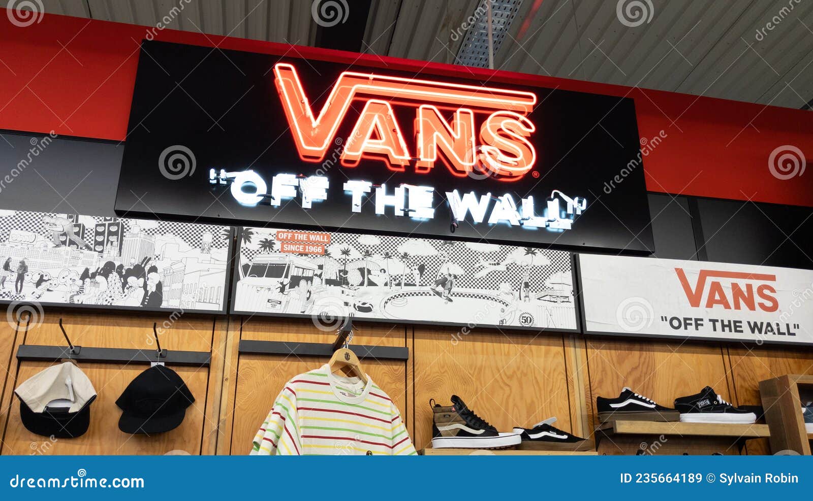 Vans Shop Brand Logo and Text Sign Interior Store Editorial Stock Image ...