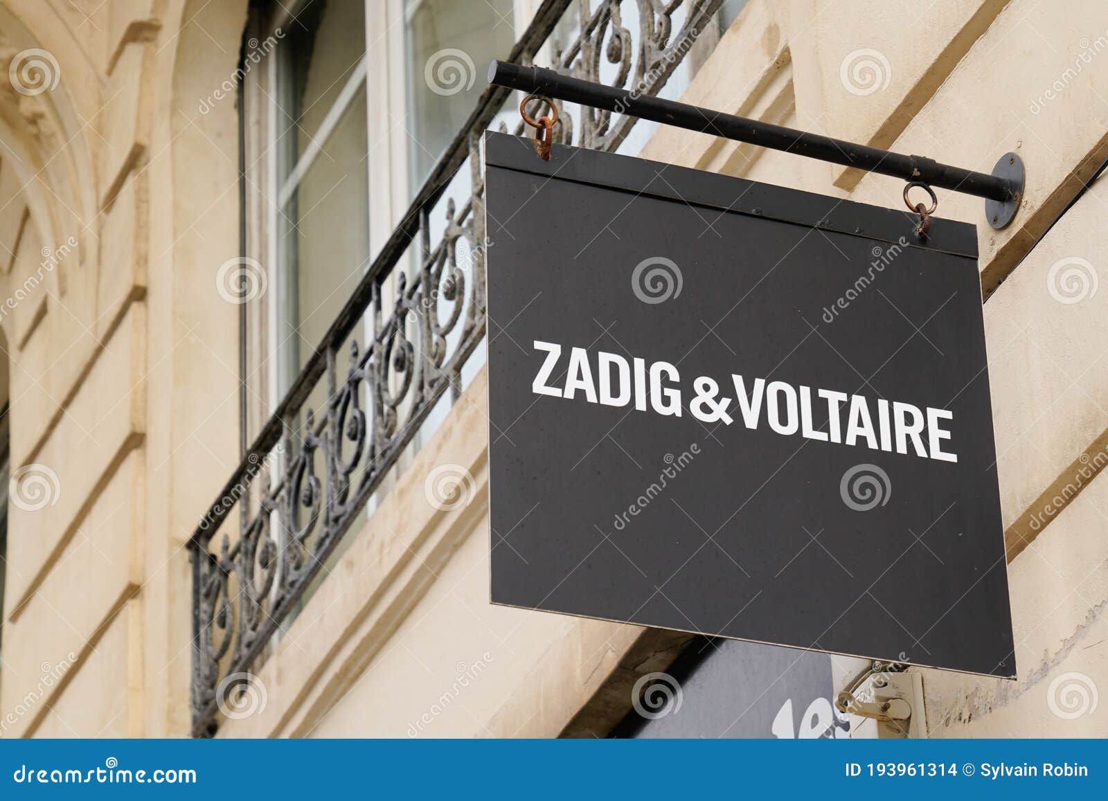 Zadig & Voltaire Fashion Store Logo and Text Sign on Front of Trend ...