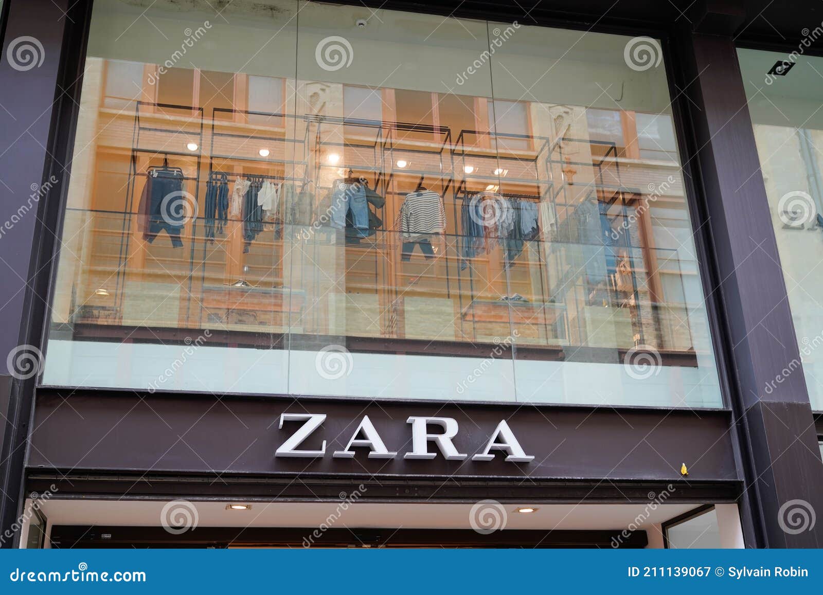 Zara Logo Brand and Text Sign Front of Clothes Store of Fashion ...