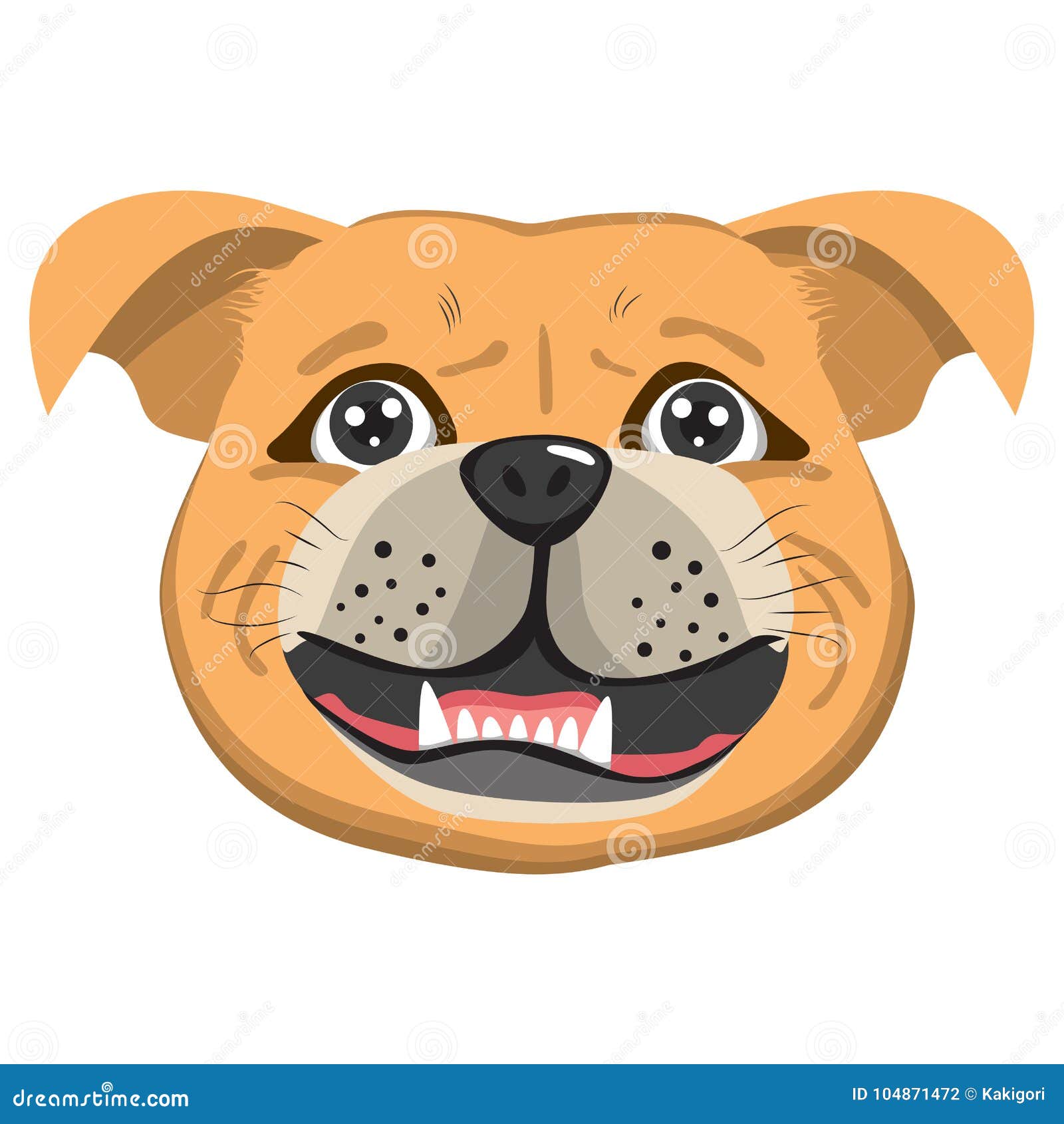 Premium Vector  Pug face portrait dog avatar hand drawn vector cartoon  illustration with funny happy puppy in circle