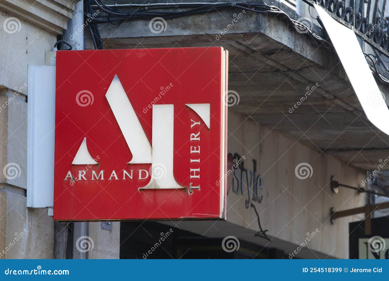 Armand Thiery Logo in Front of Their Shop for Bordeaux. Editorial Stock ...