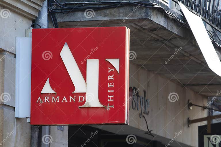 Armand Thiery Logo in Front of Their Shop for Bordeaux. Editorial Stock ...