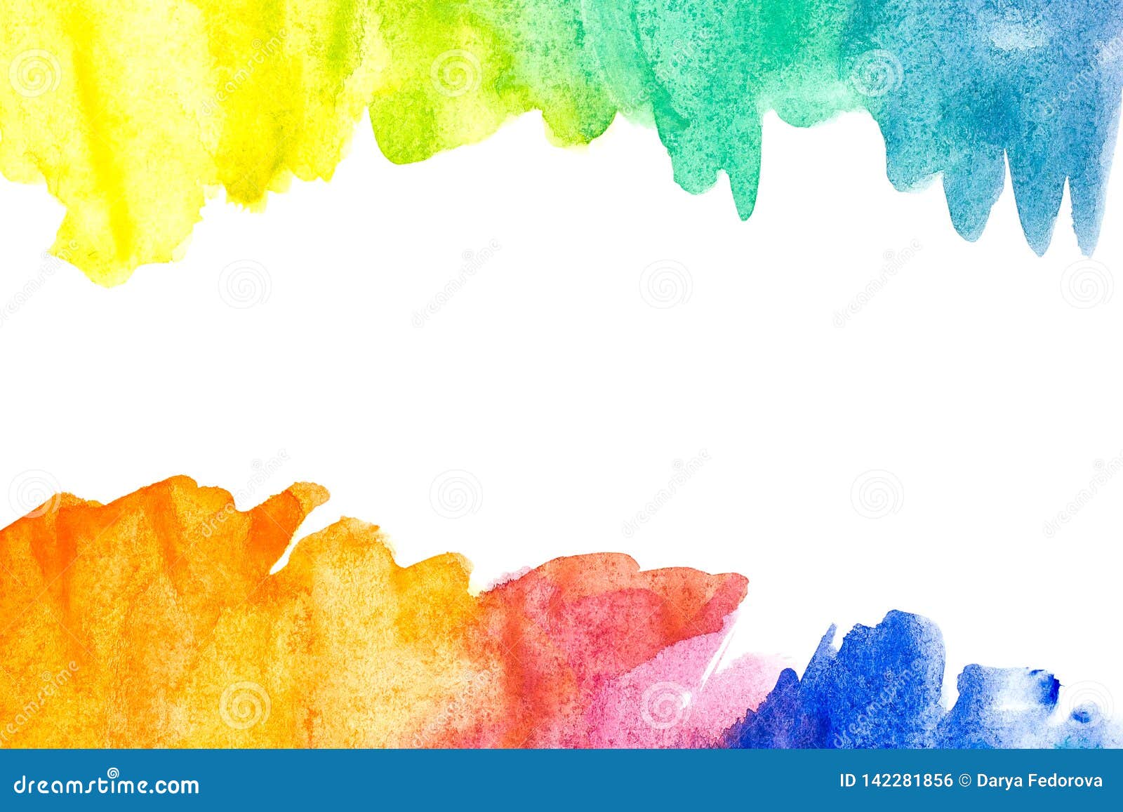 Border Of Abstract Watercolor Art Hand Paint On White Background. Watercolor Background Stock Photo - Image Of Rough, Texture: 142281856