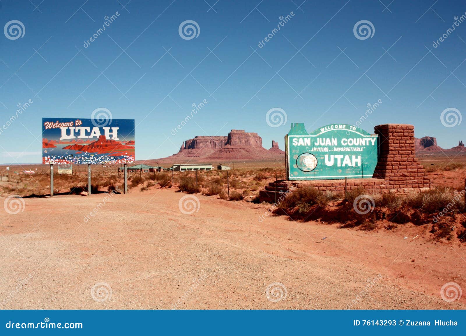 Border between Arizona and Utah Editorial Stock Photo - Image of