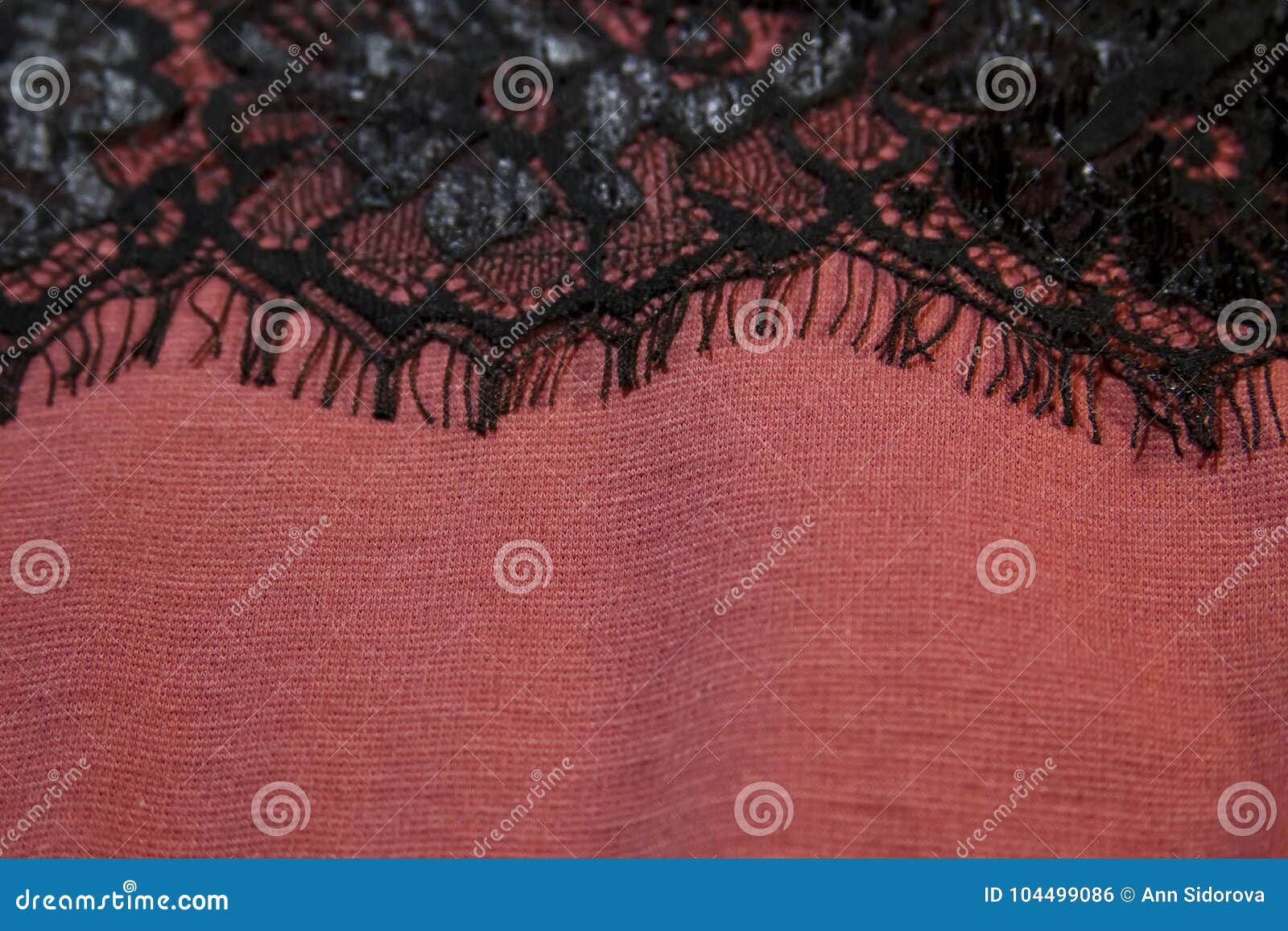 Border Black Lace on a Background of Burgundy Fabric Stock Photo ...