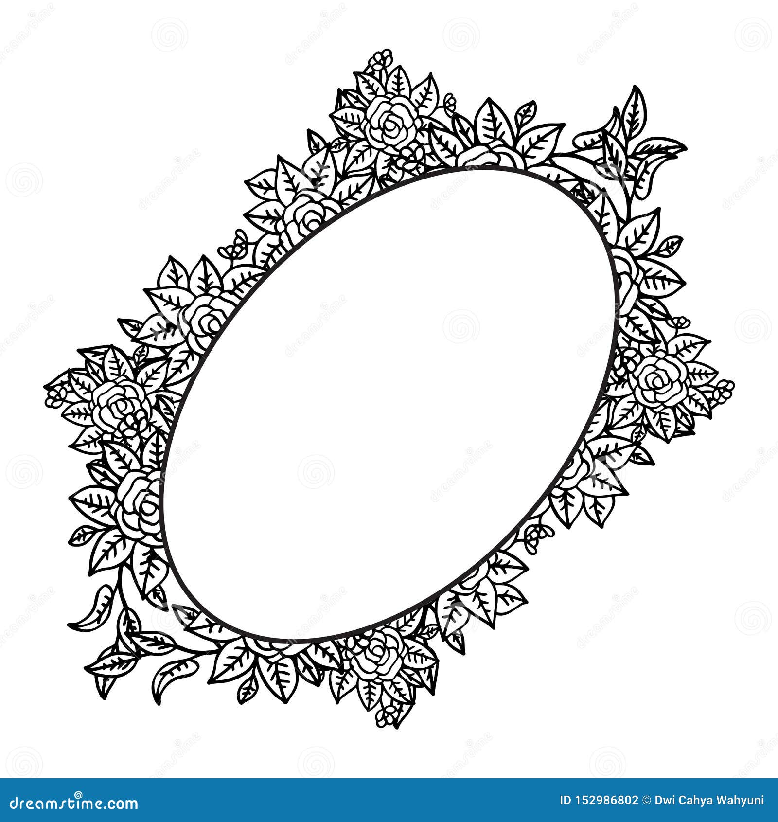 Border For The Cover Decorative Frame Wedding Card Vector Stock