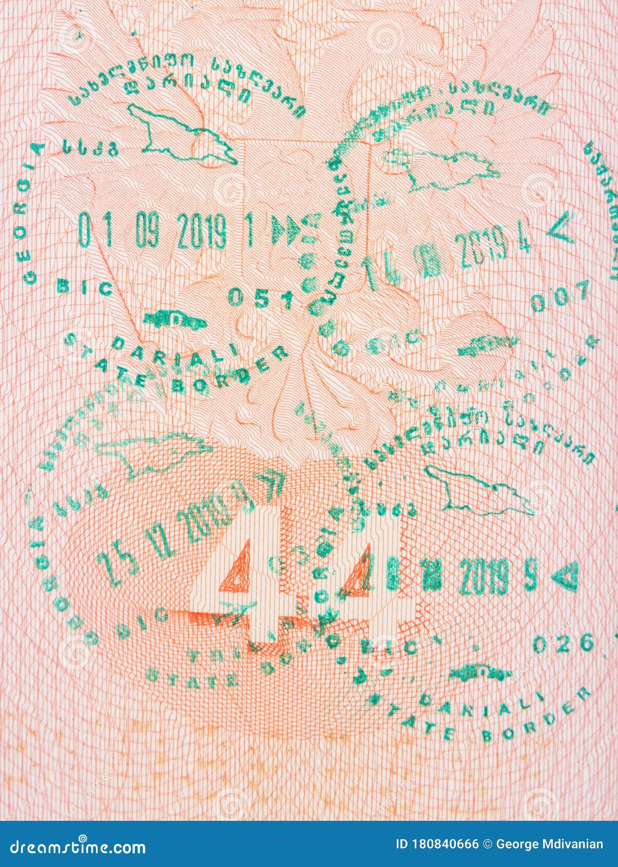 Border crossing stamps editorial photo. Image of stamps 180840666