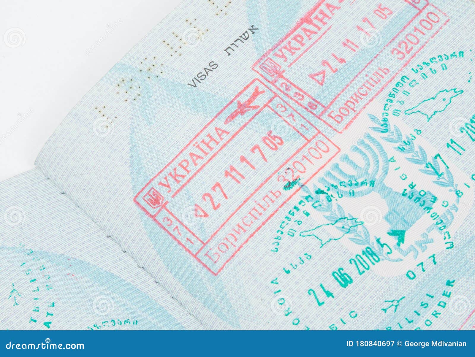 Border crossing stamps editorial photography. Image of immigration