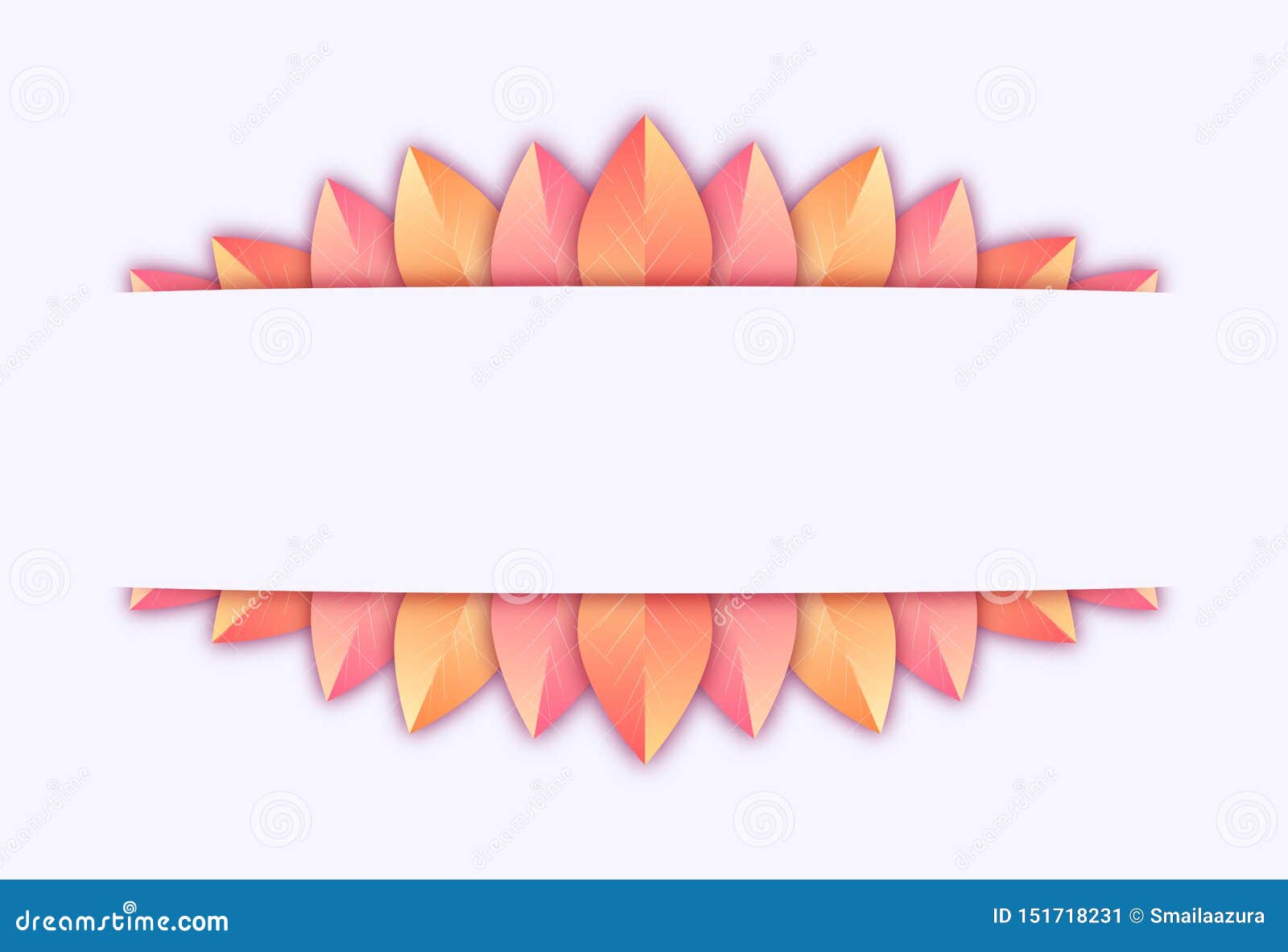 Download Border Frame With Colorful Autumn Leaves And Shadows ...