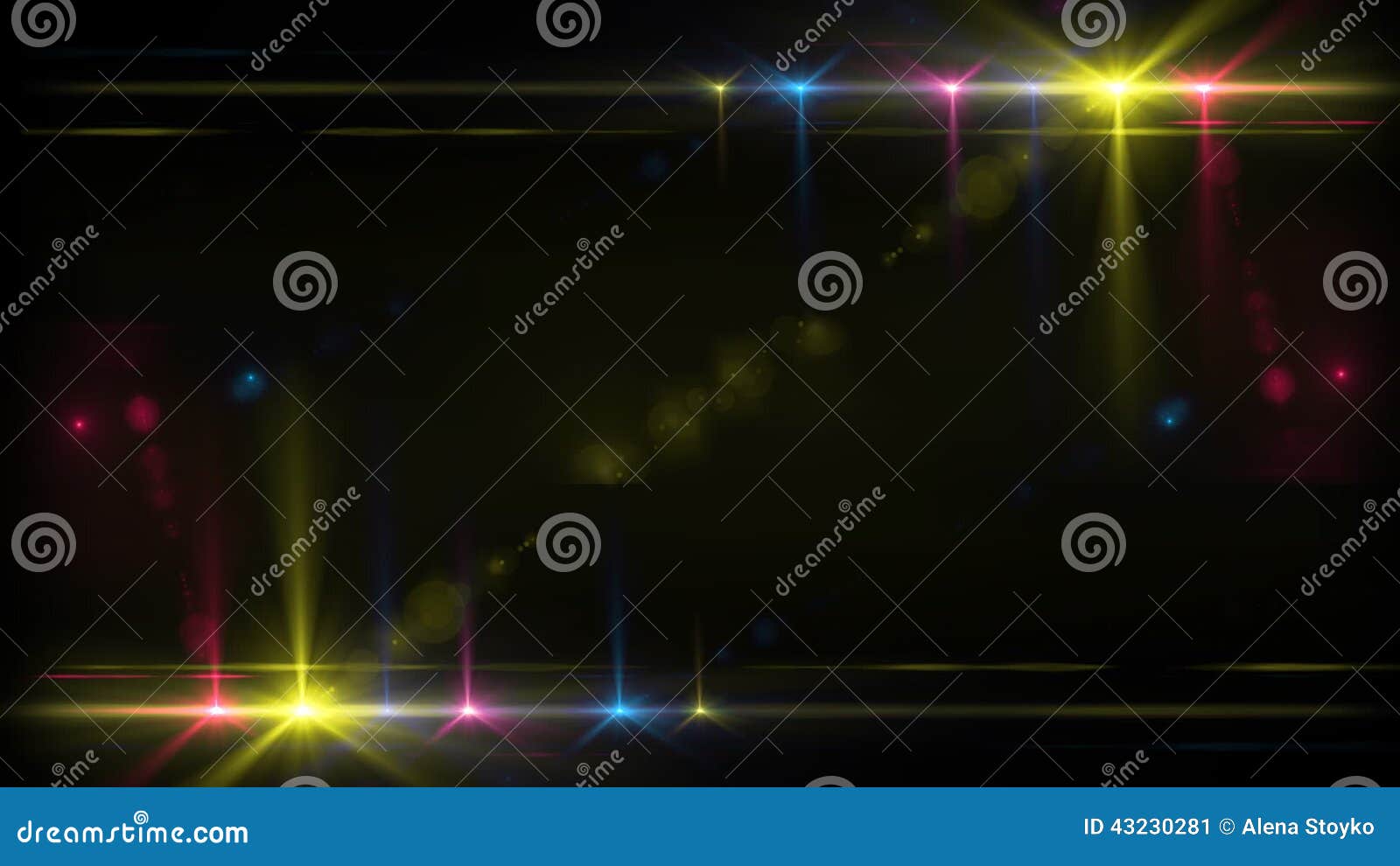 Border of Lights from a Stage Stock Video Video of decoration, beam