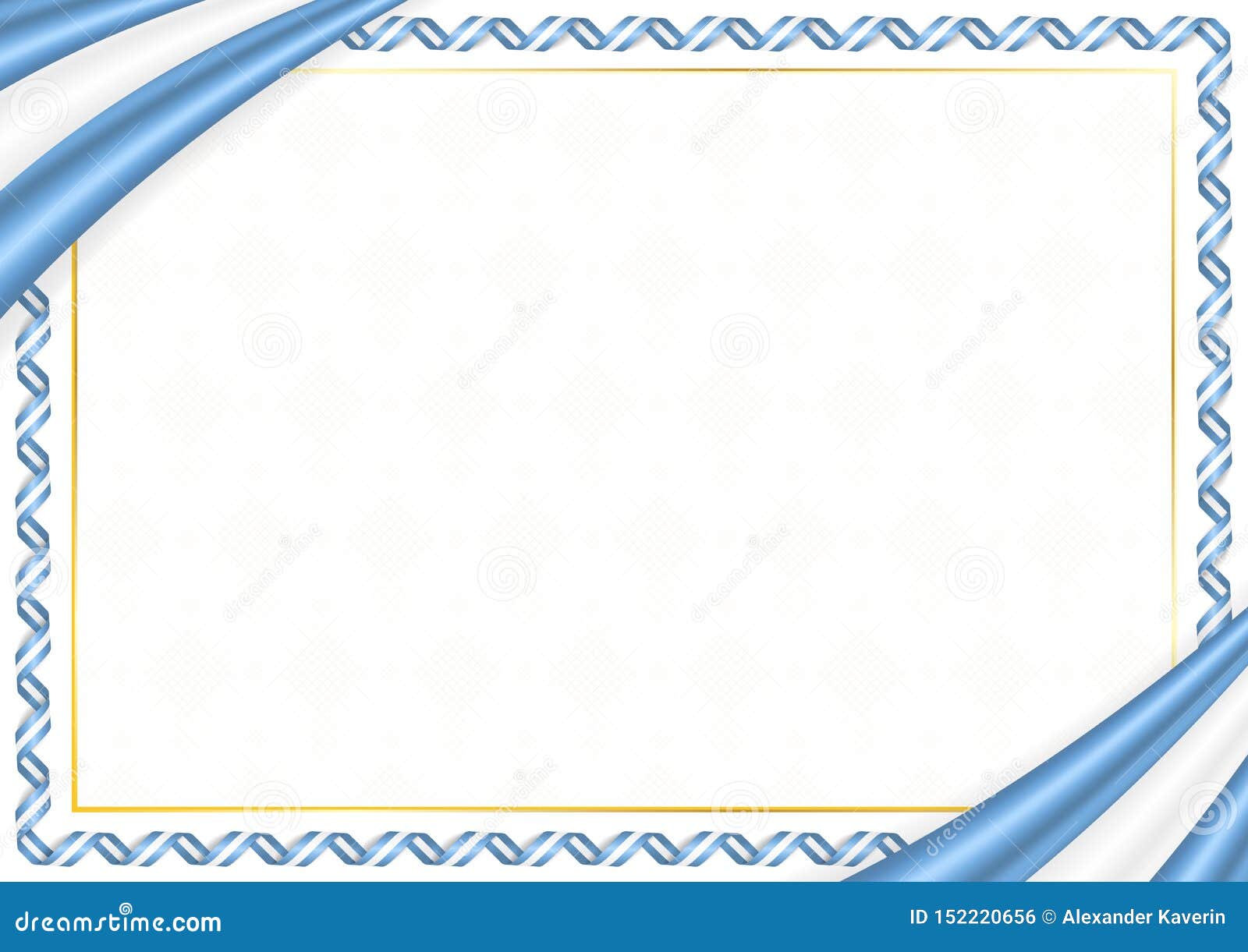 Border Made with Argentina National Colors Stock Vector Illustration