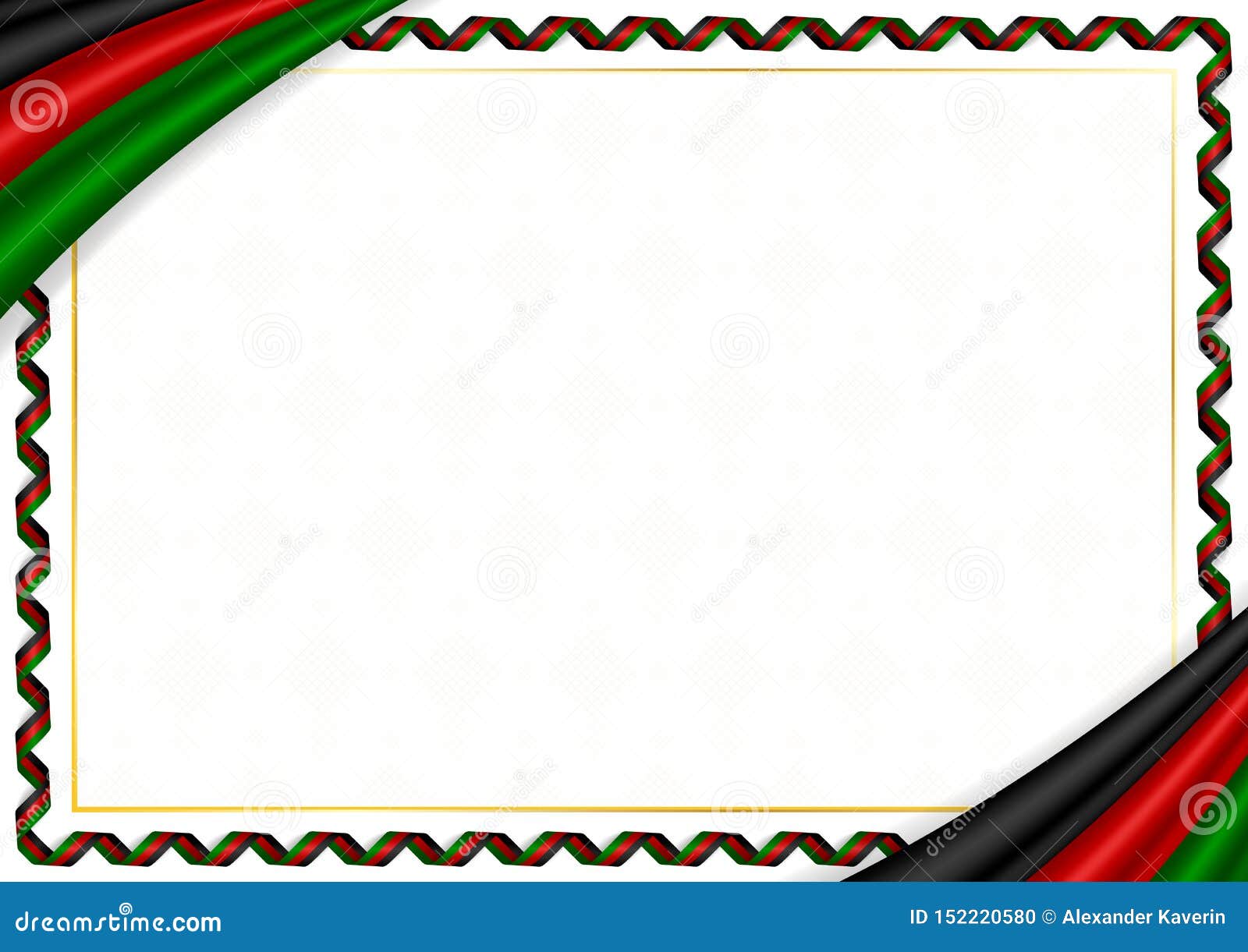 Border Made with Kenya National Colors Stock Vector Illustration of