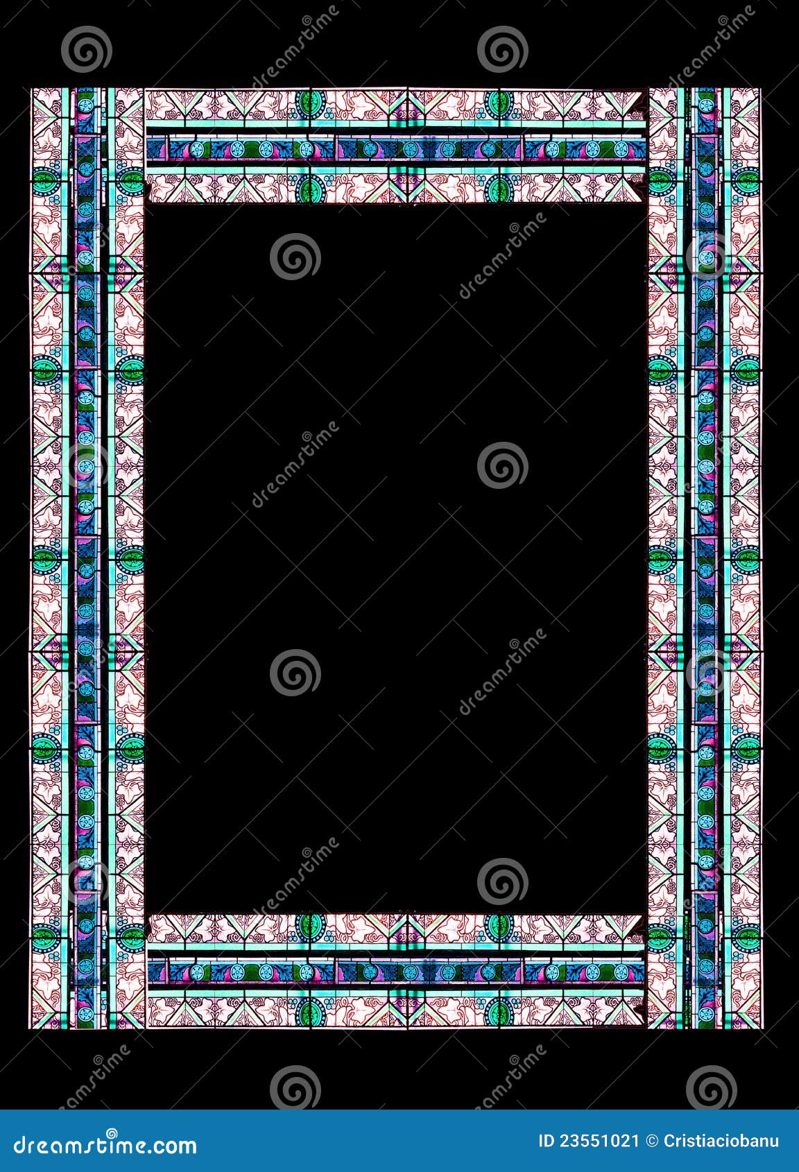Border Made Of Stained Glass Stock Image - Image: 23551021