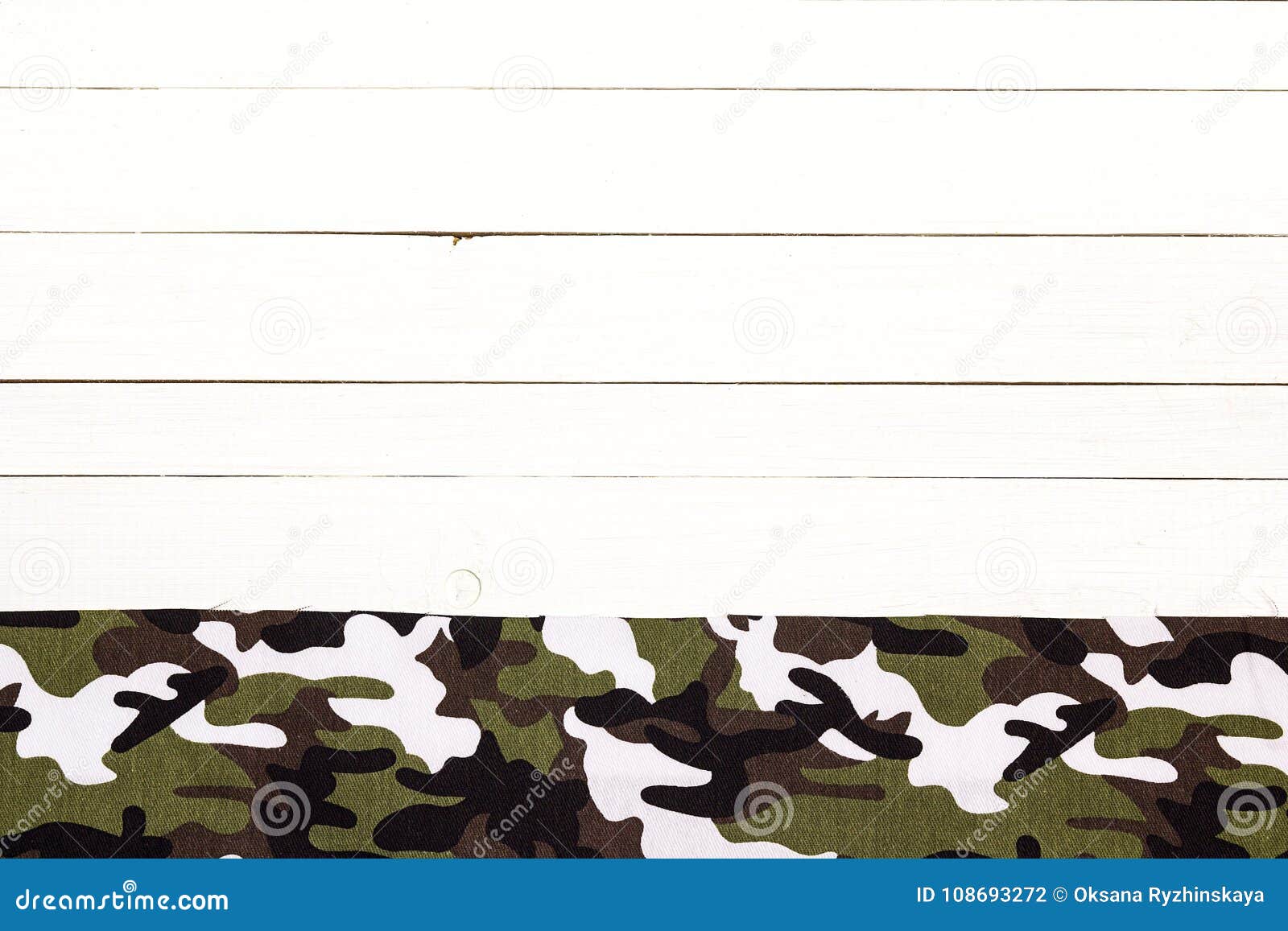 Border of Military Camouflage Cloth on White Wooden Background. Stock Photo  - Image of male, masking: 108693272