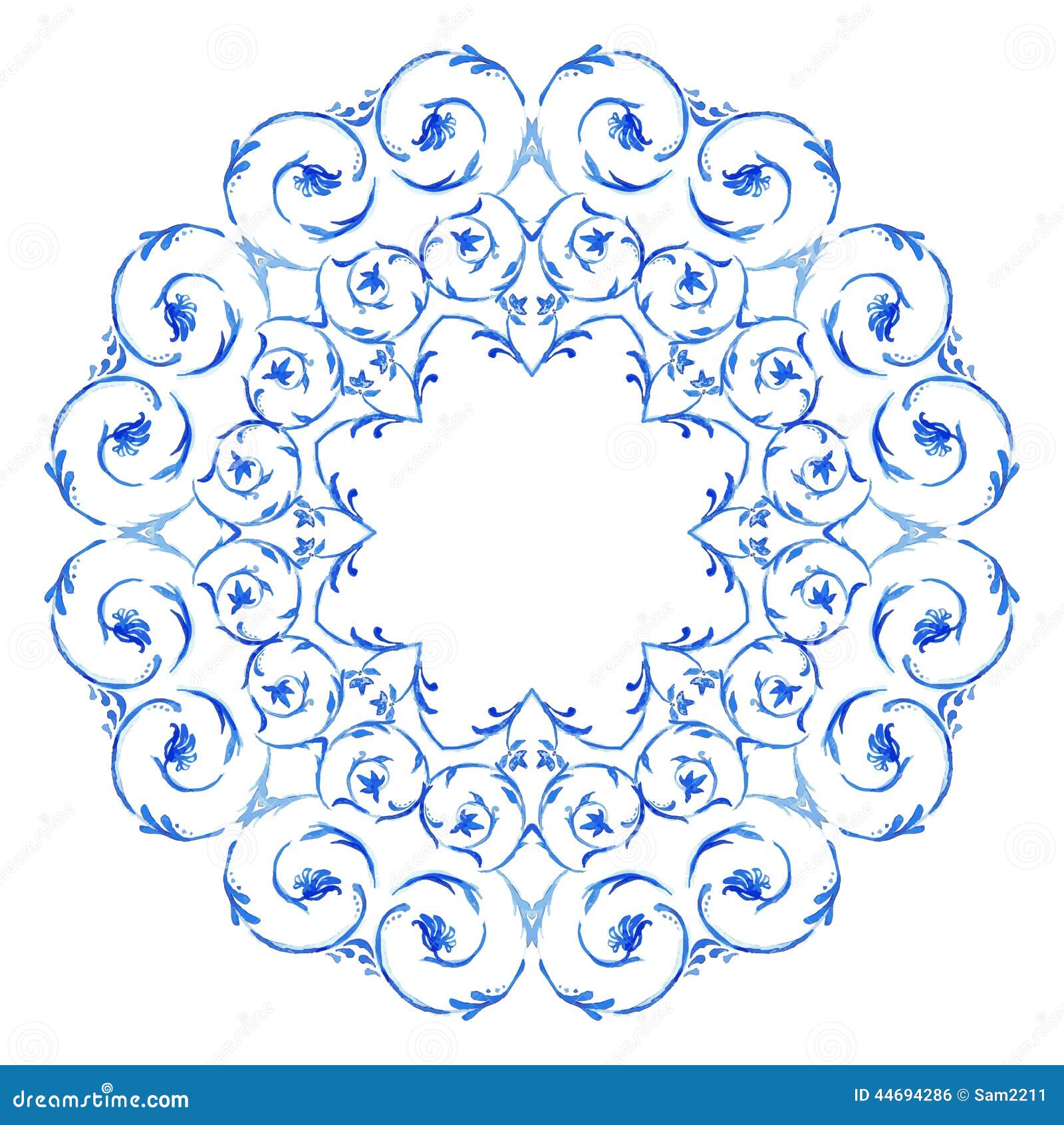  Border  With Swirls Floral  Motif  Frame Stock Vector 