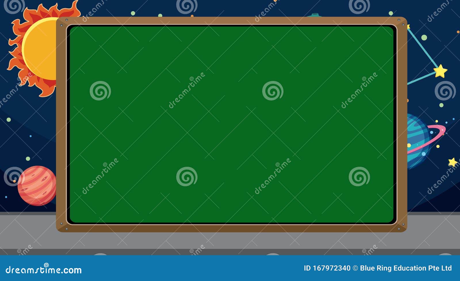 Border Template with Space Wallpaper Stock Vector Illustration of