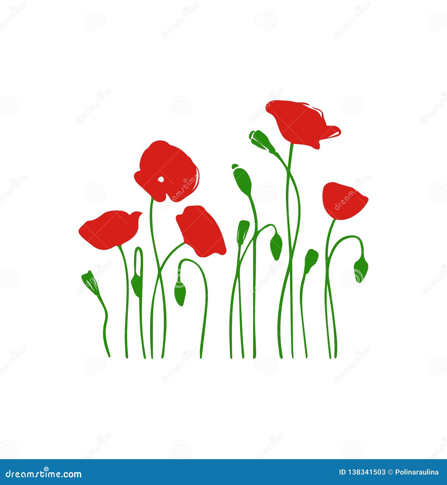 Download Borders Flowers.Red Field Vector Flowers Silchouette ...