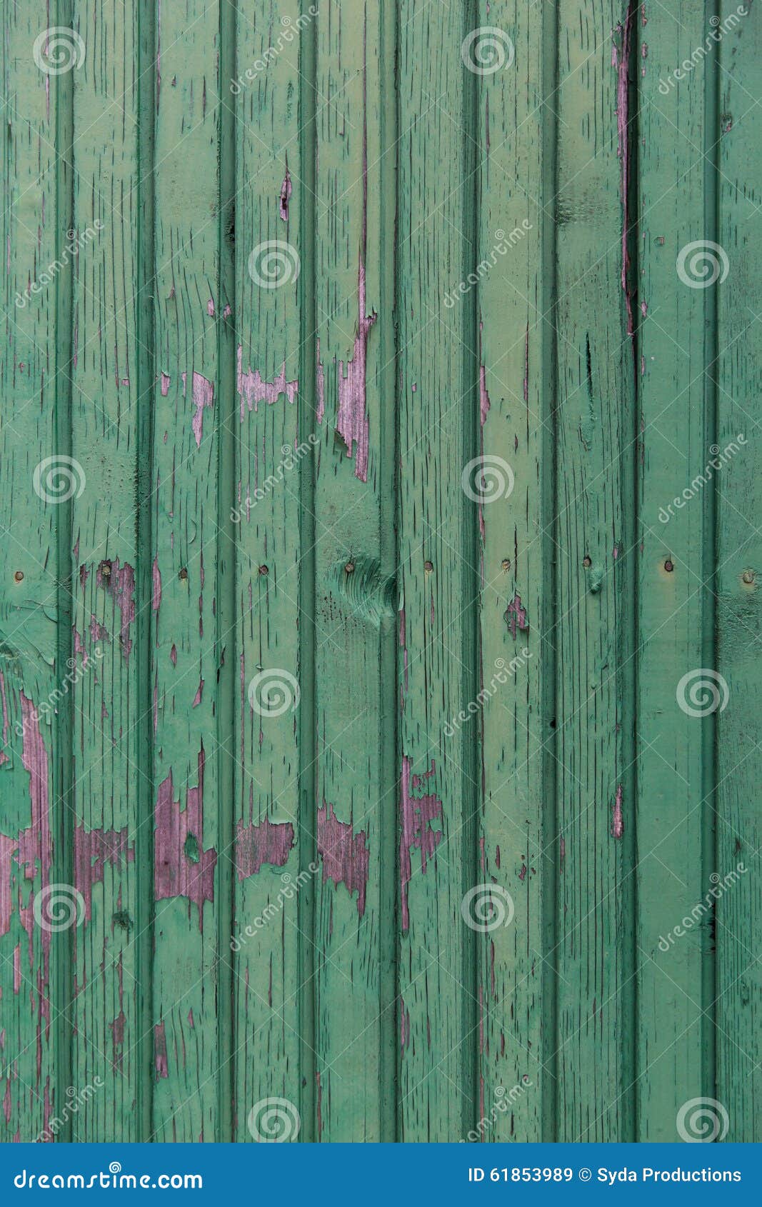 Bordi di legno anziani dipinti nel fondo verde. Ambiti di provenienza e concetto di struttura - vecchio recinto di legno dipinto nel fondo verde