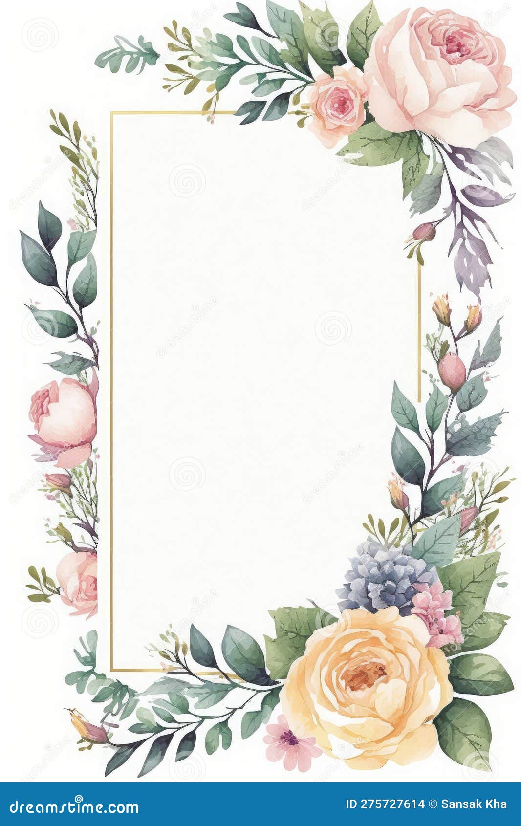 Carte d'invitation Idylle florale