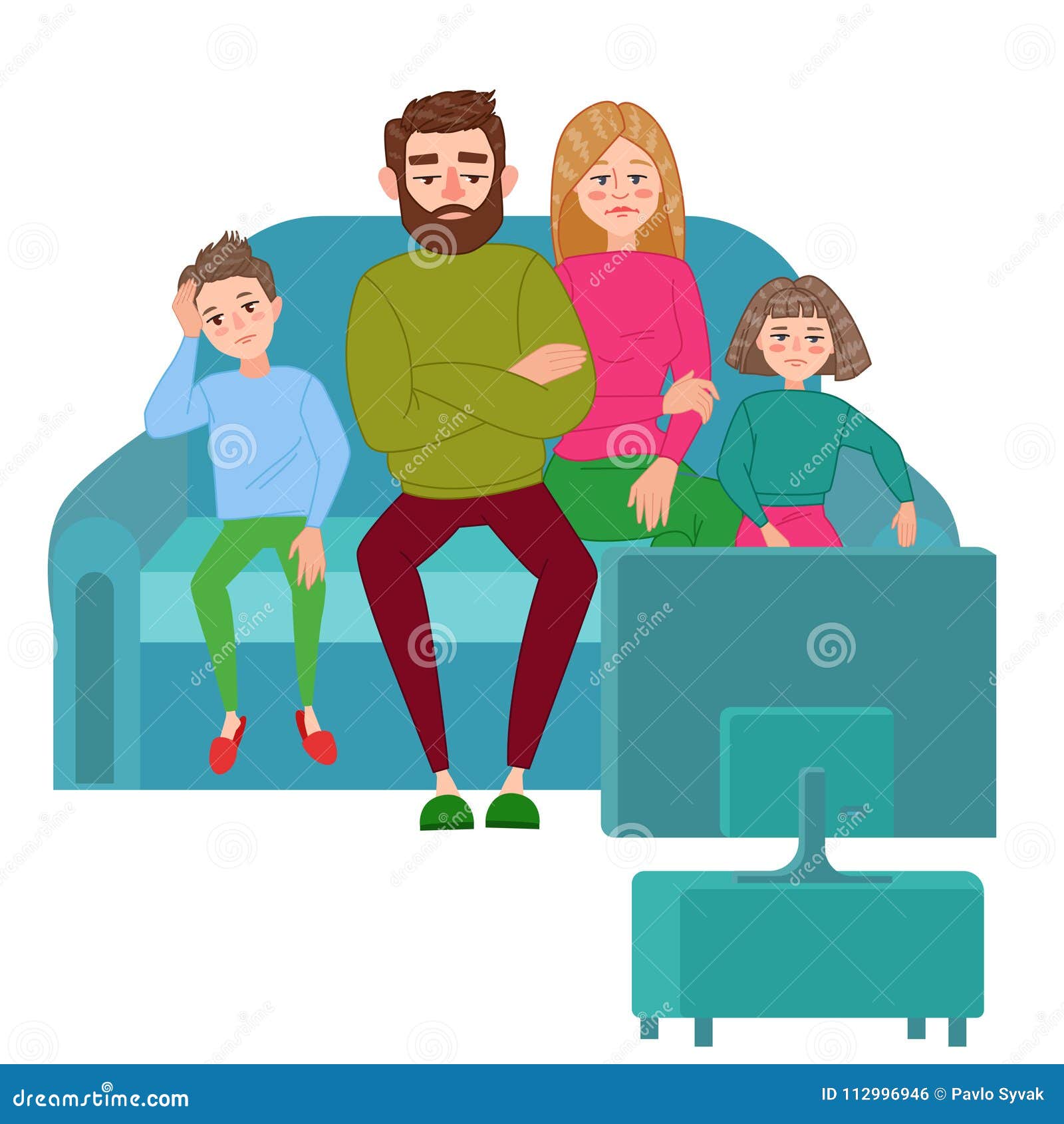 Family watching TV Drawing  k2255912  Dark room photography Drawings  Medical illustration