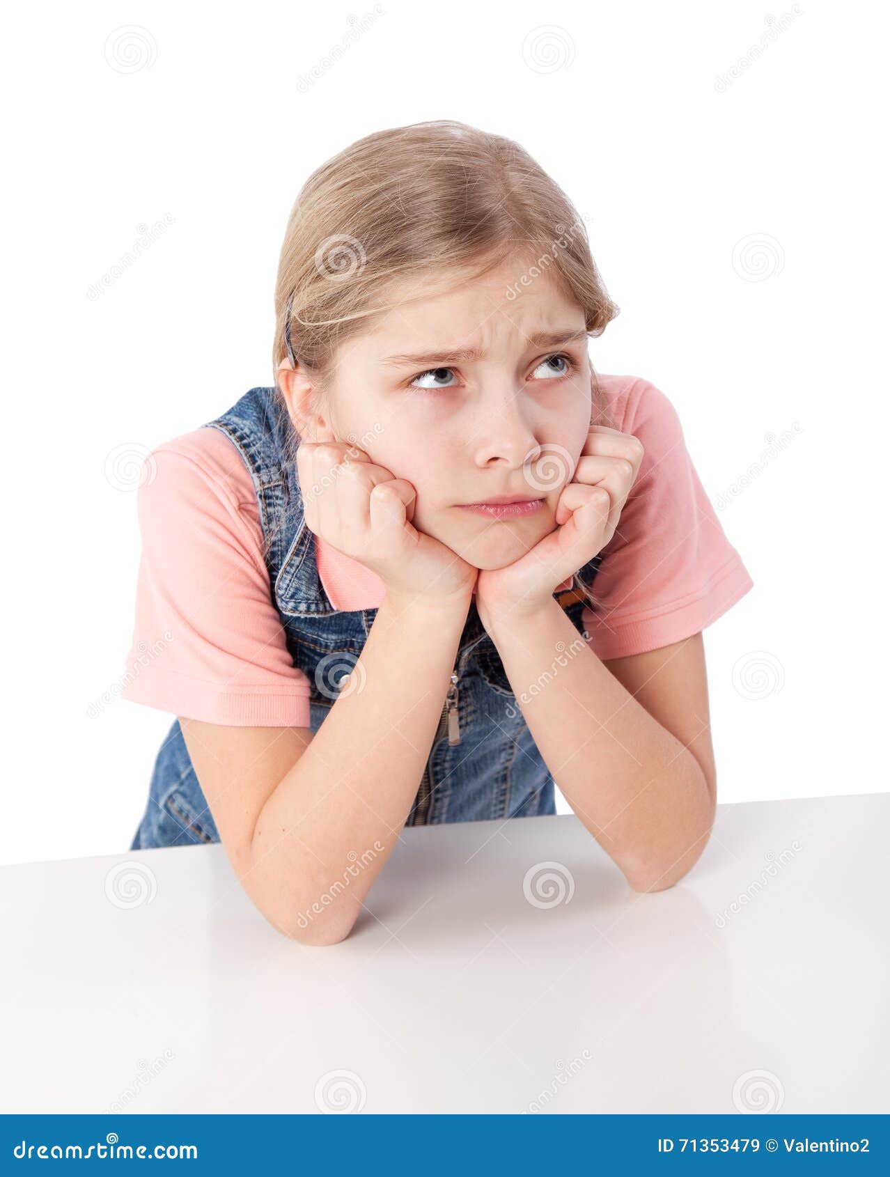 Bored Girl Stock Image Image Of Expression Sulk Hand 71353479