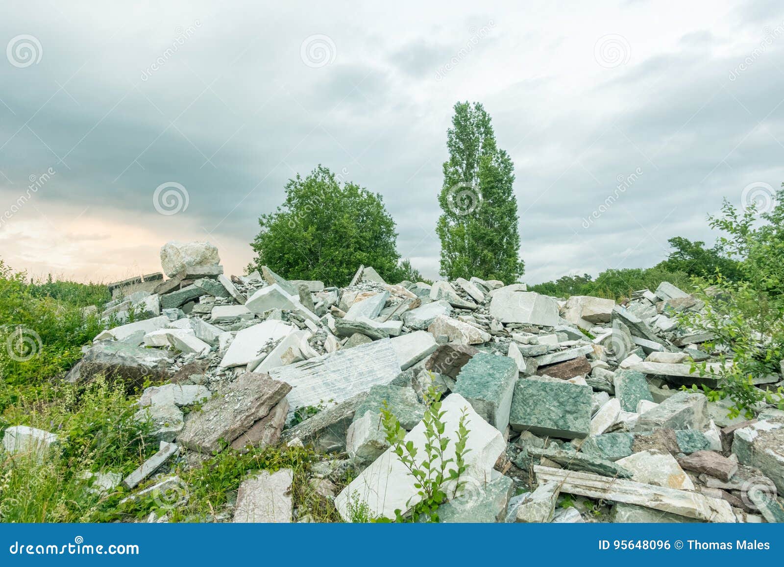 Marble quarry stock photo. Image of danger, earth, bulldozer 95648096