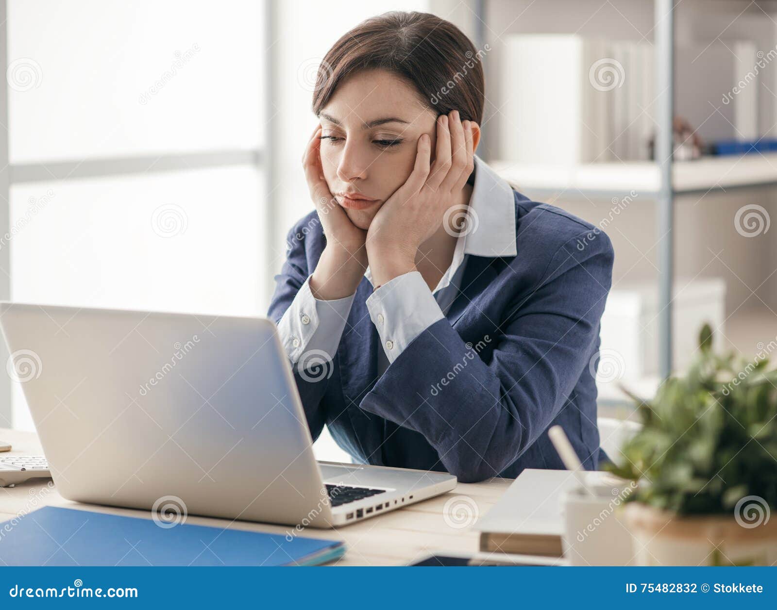 Boring Job Stock Photo Image Of Computer Negativity 75482832