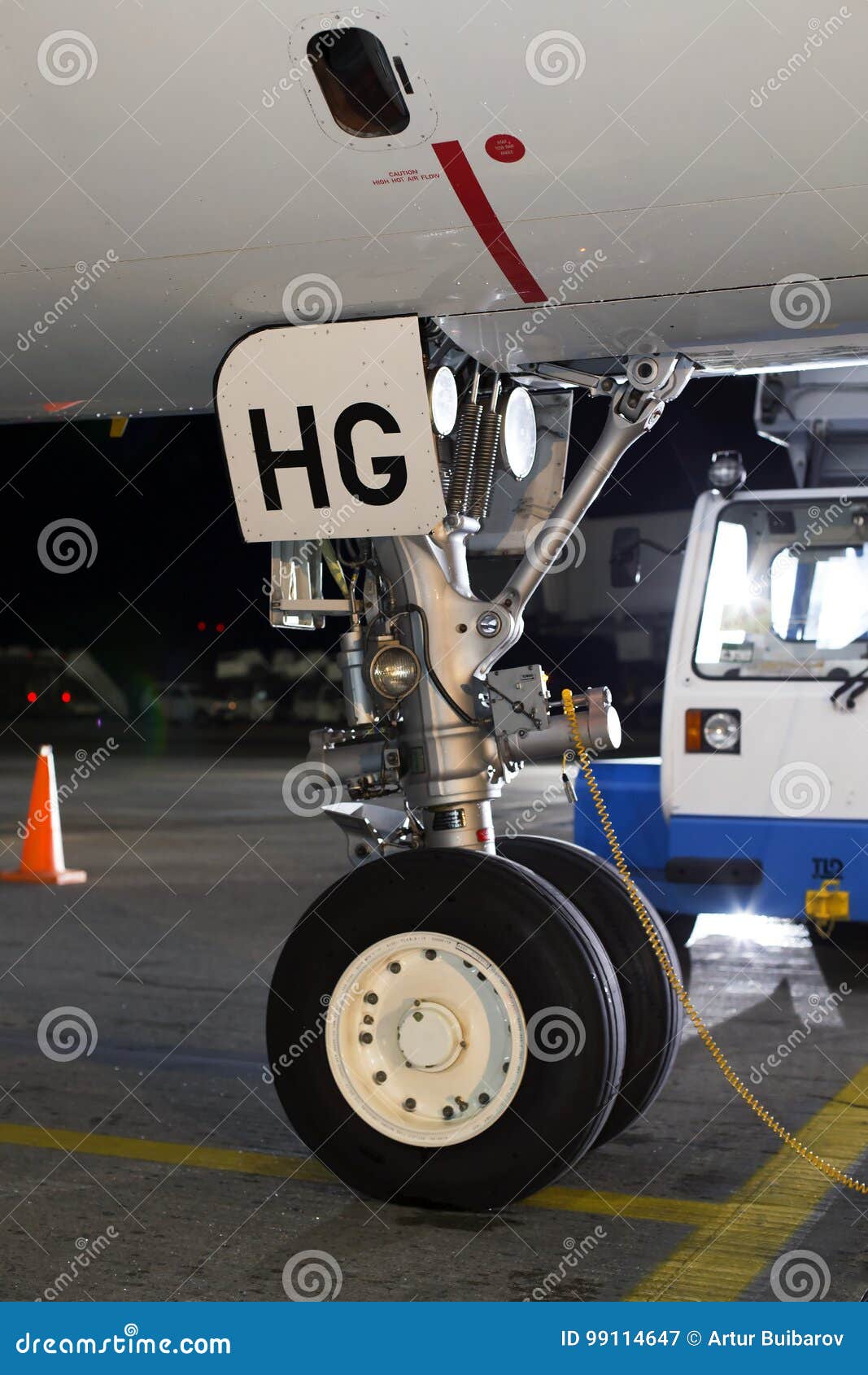 The Front Landing Gear Of The Aircraft - Airbus A380. Editorial Image