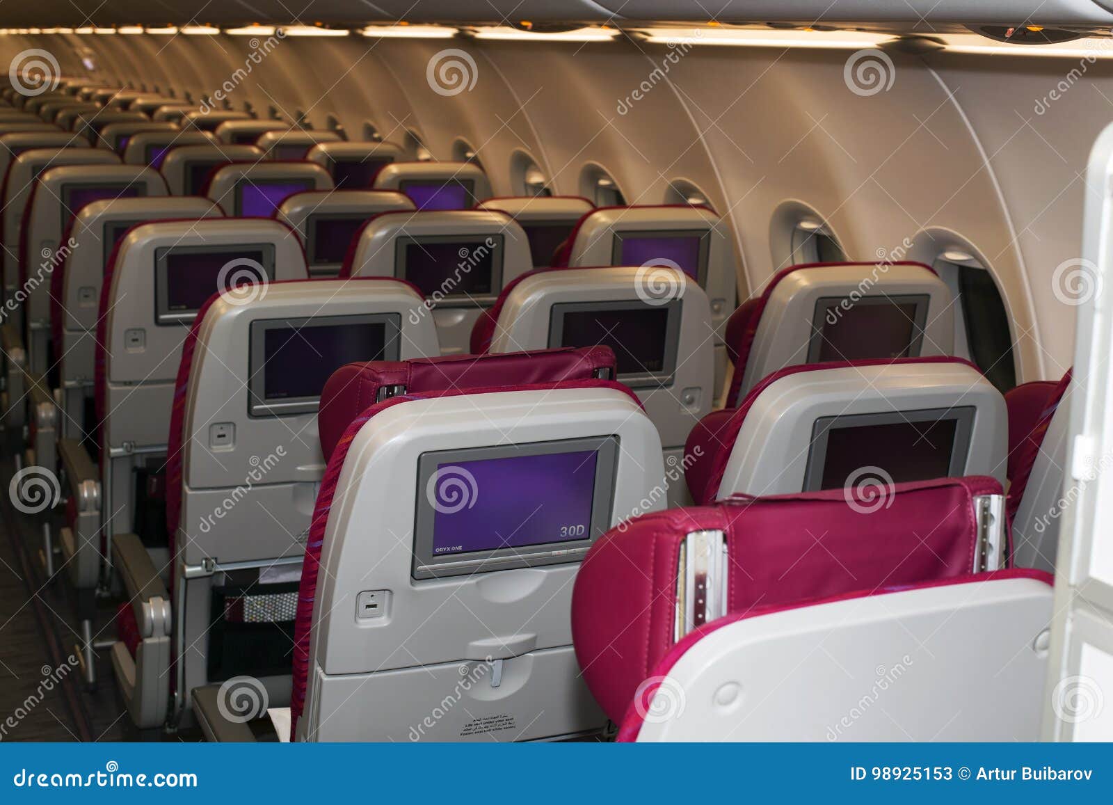 Qatar Airways Airbus A320 Economy Class Seats Editorial