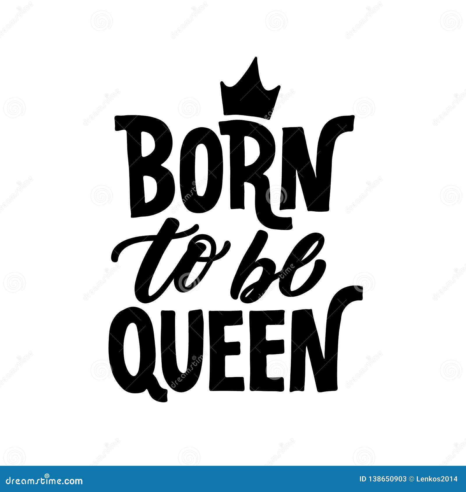 My queen calligraphy design Royalty Free Vector Image