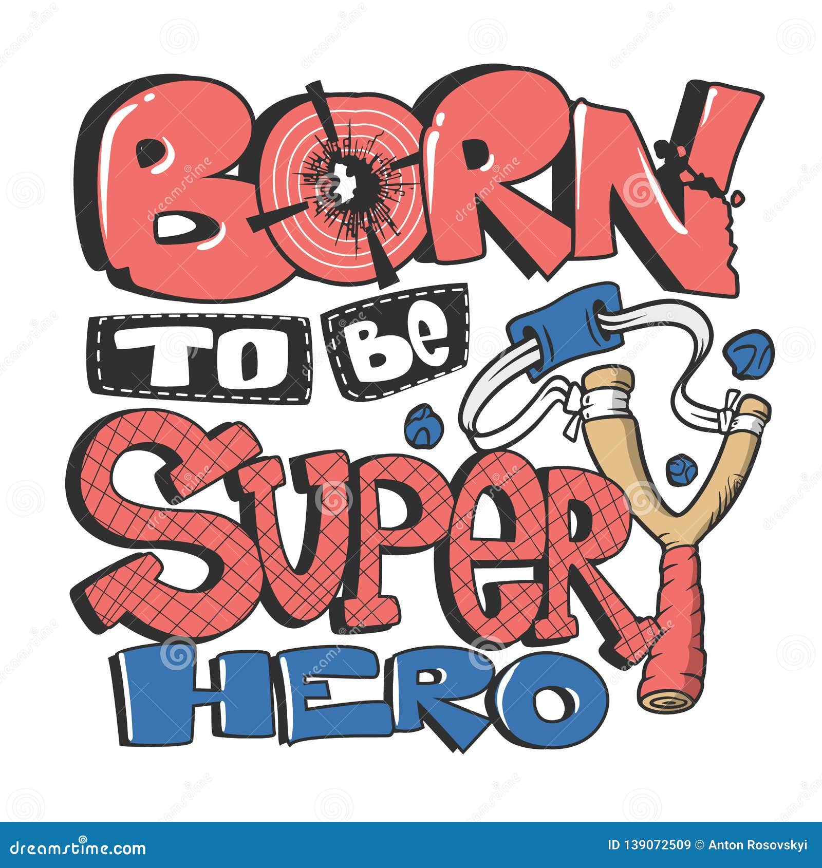 born to be a super dude slogan graphic for kids t-shirt