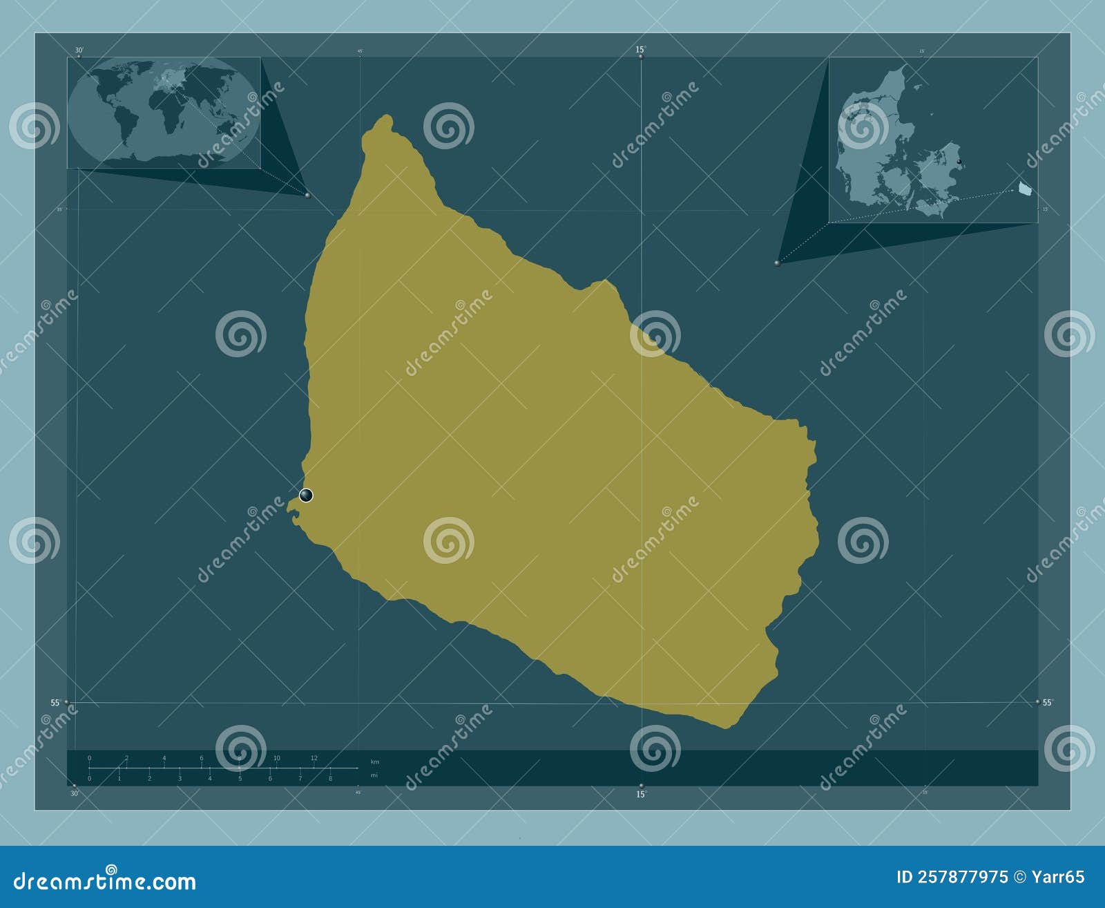 Bornholm, Denmark. Solid. Capital Stock Illustration Illustration of