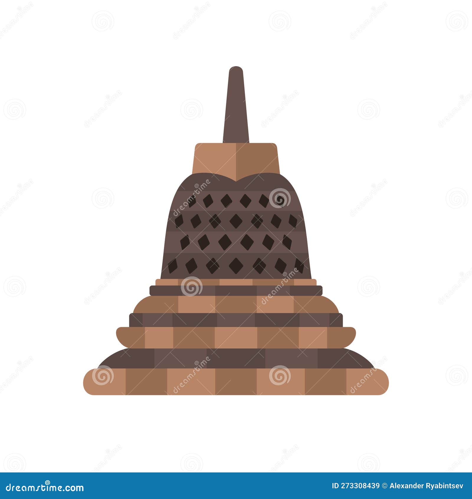Borobudur Temple Stupa Indonesian Landmark Buddhist Temple Stock