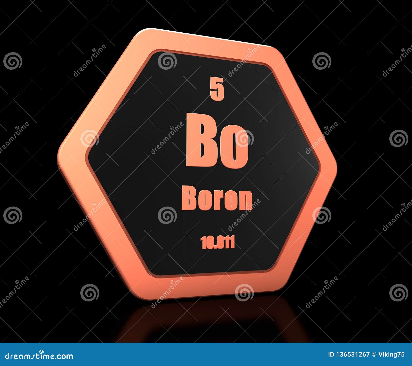 Boron Chemical Element Periodic Table Symbol Stock Illustration Illustration Of Number