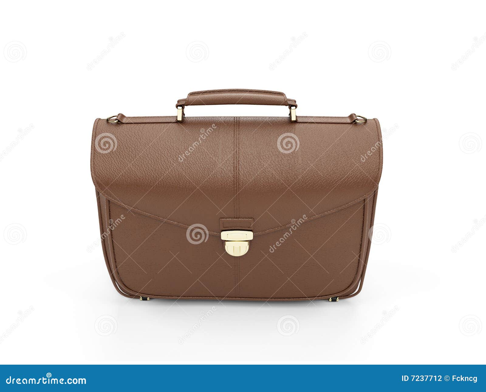 Borsa di cuoio del Brown. Borsa di cuoio marrone isolata sopra bianco