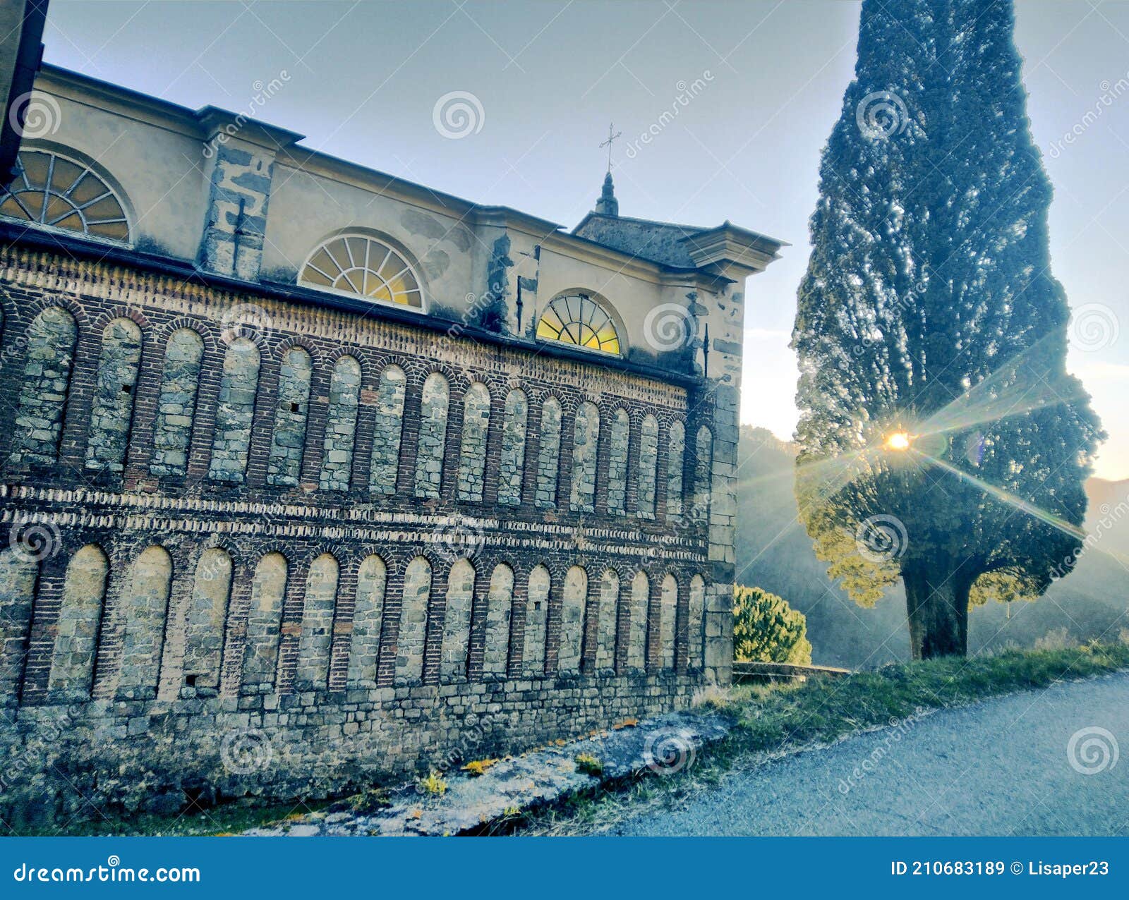 borzone abbey, side view