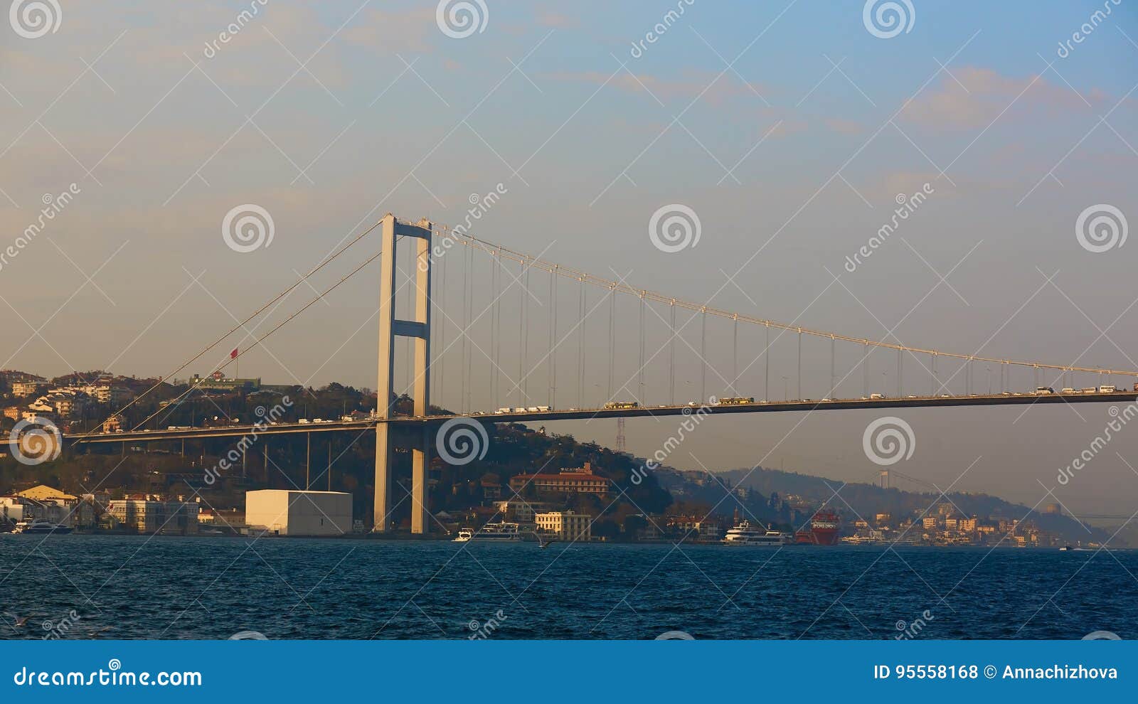 The Bosphorus Bridge Connecting Europe and Asia. Editorial Stock Photo Image of landscape