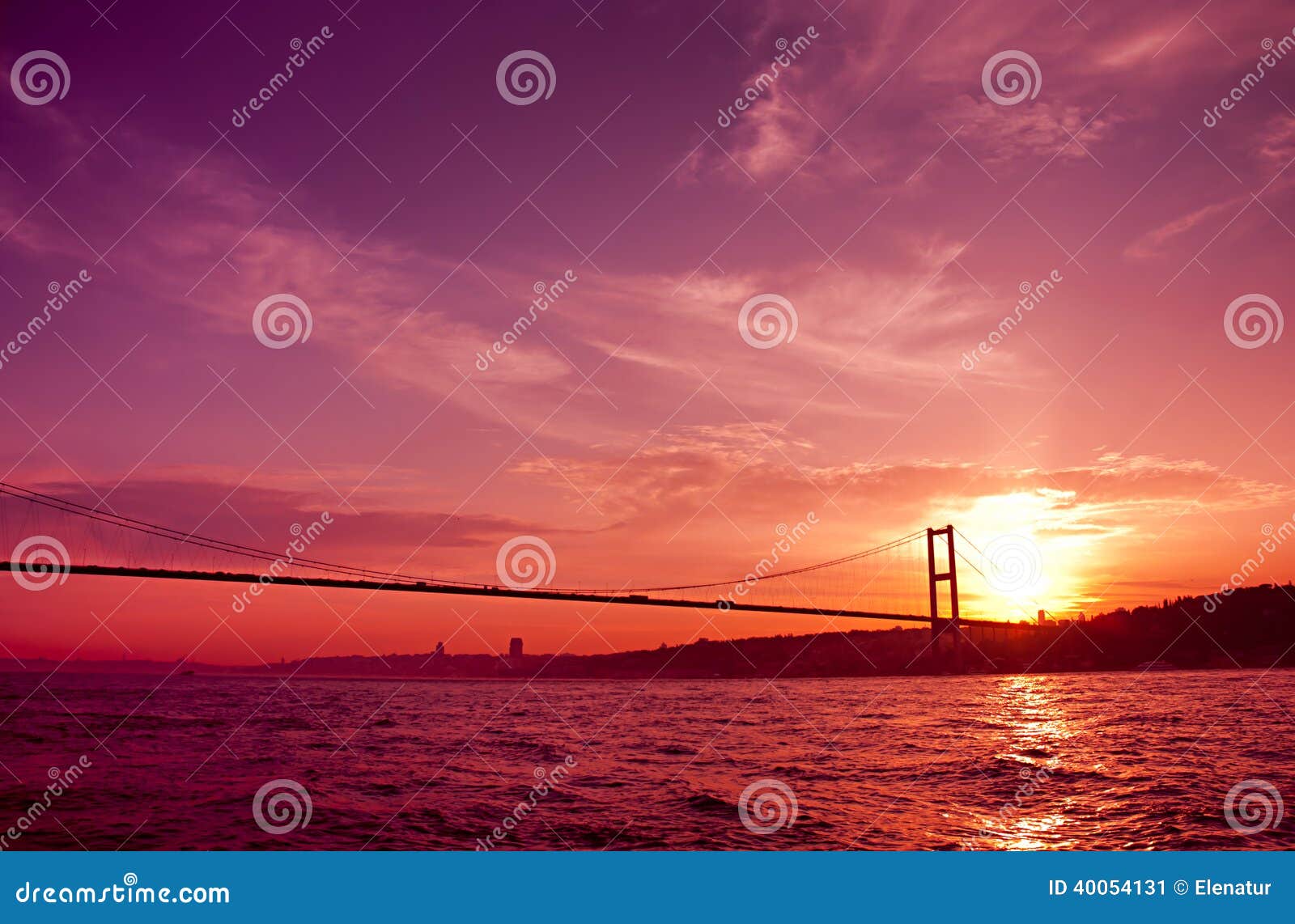 bosphorus bridge in istanbul, turkey.