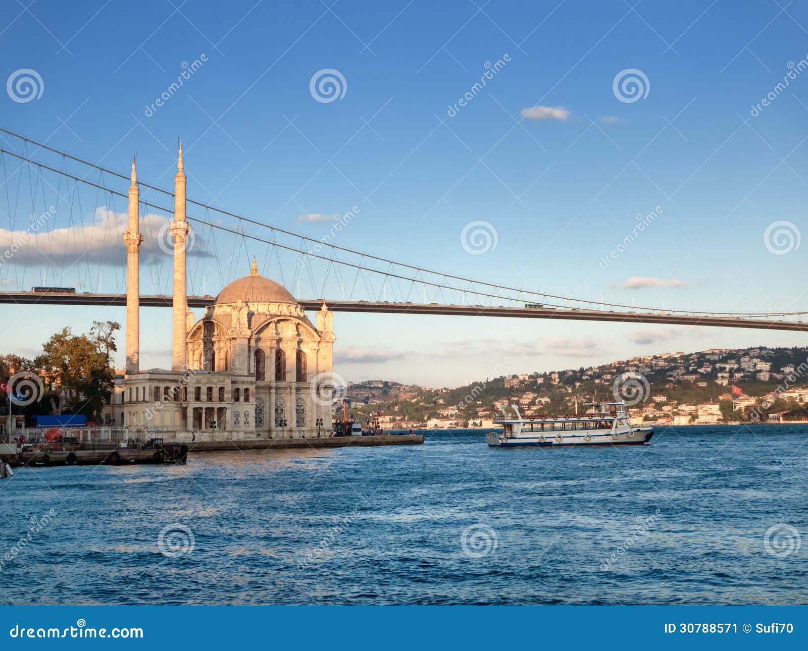 bosphorus bridge and ortakoy mosque in istanbul